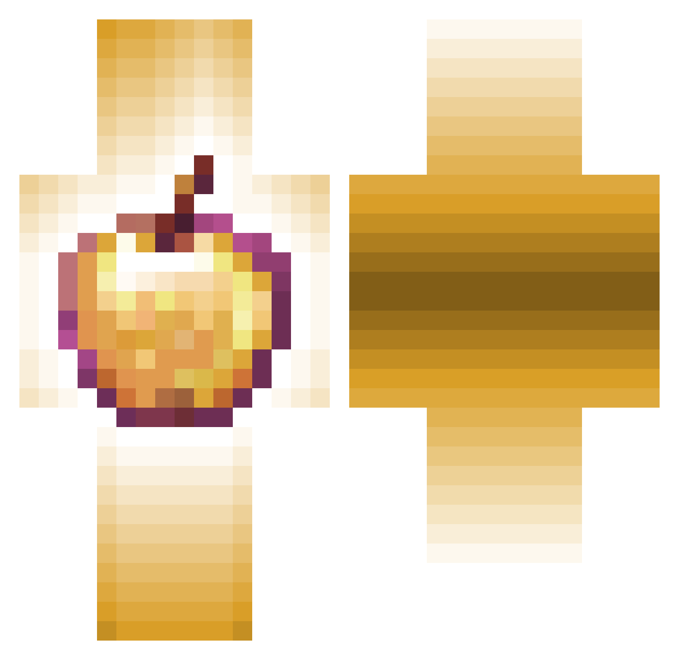 D4C_Branch Minecraft skin, front and back view