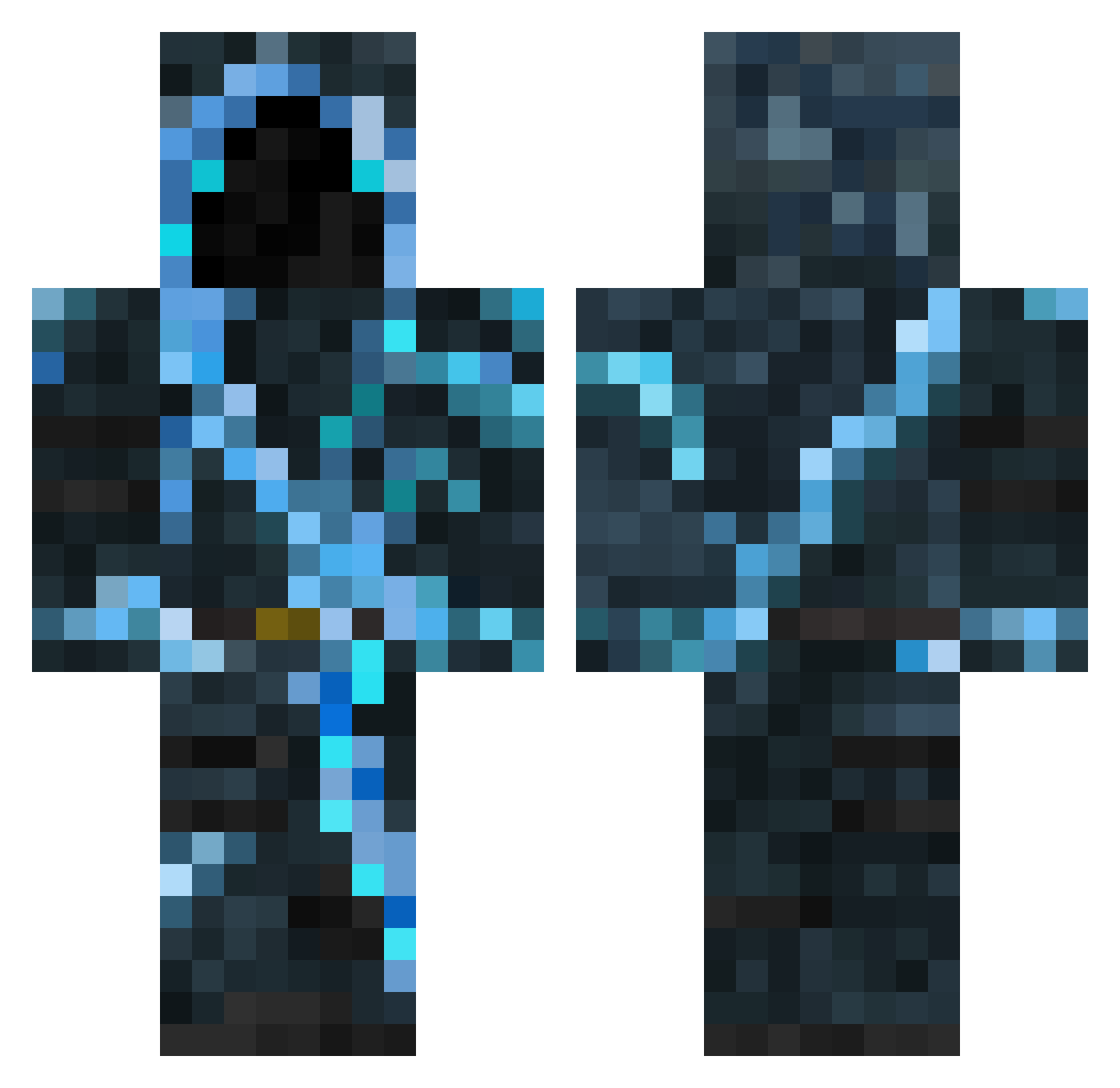 LightliSalted Minecraft skin, front and back view
