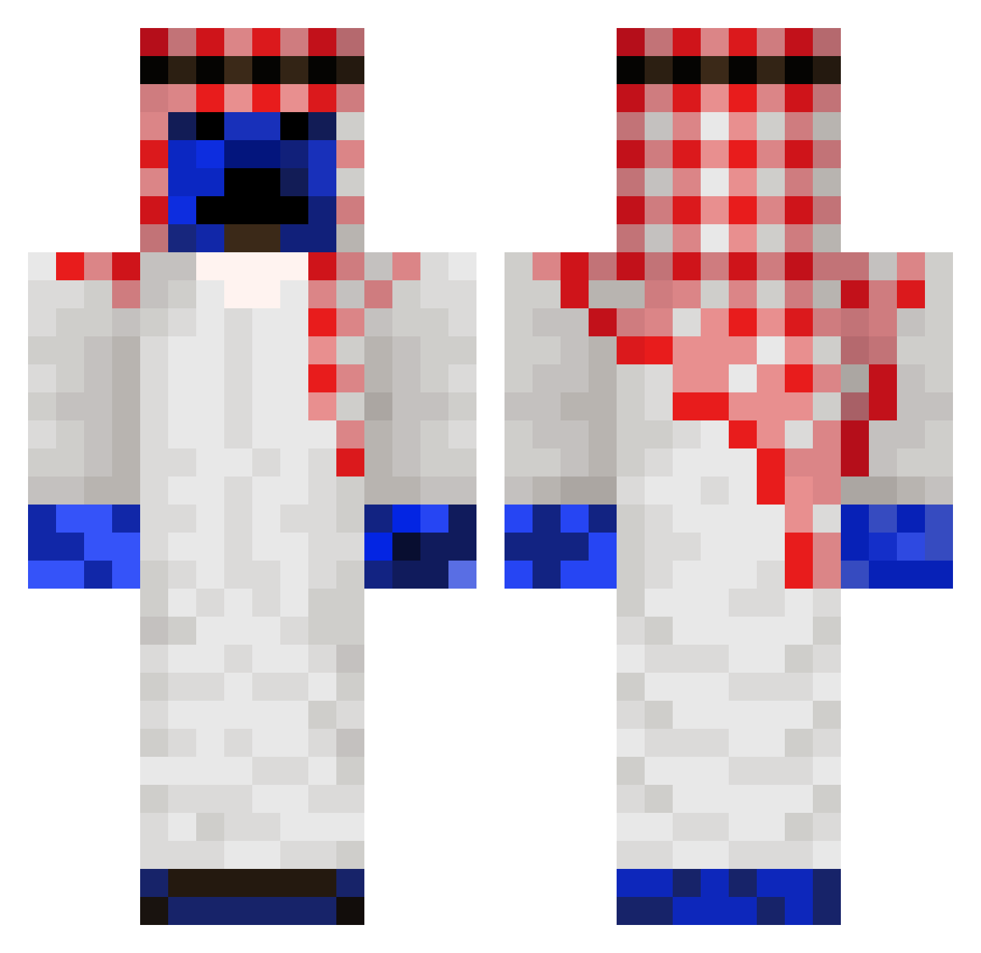 Omaeee33 Minecraft skin, front and back view