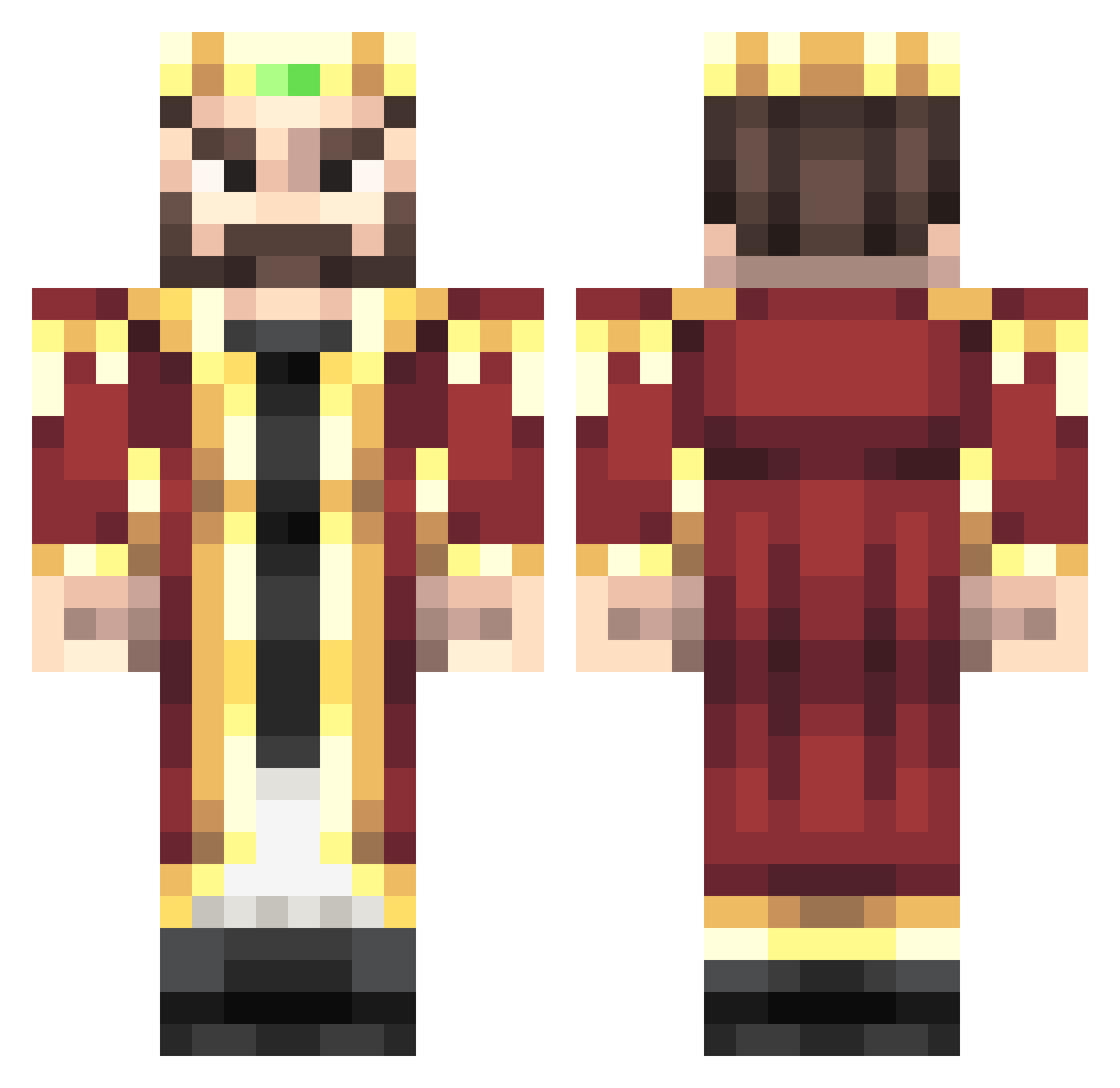 HorstHandtuch Minecraft skin, front and back view