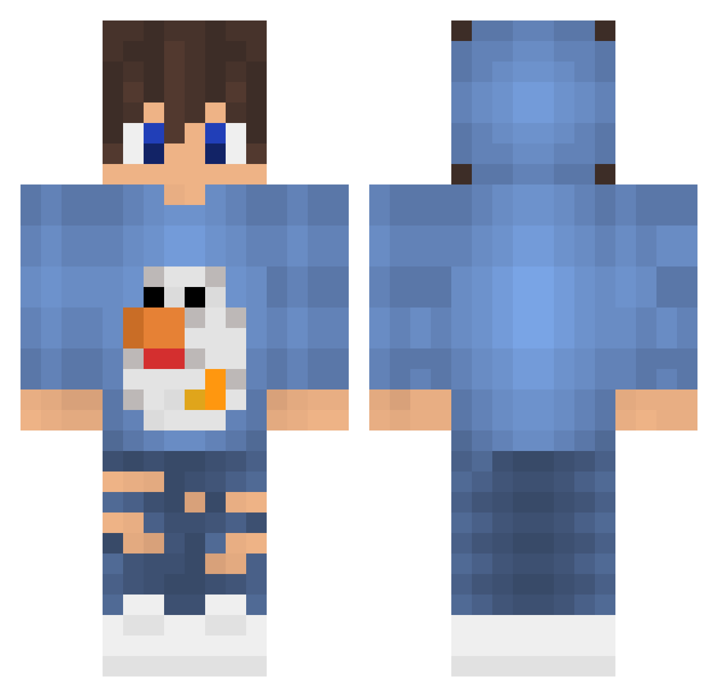 XxXMrZeRoXxX Minecraft skin, front and back view