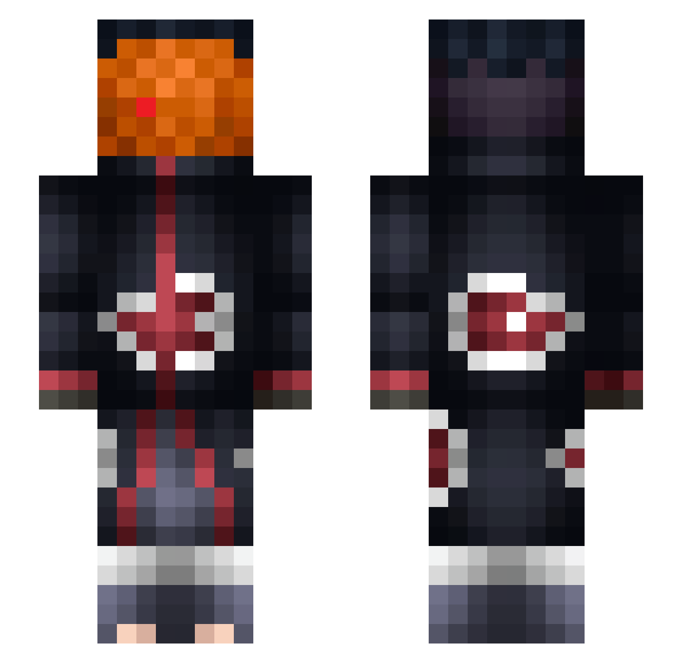 Ambuzer Minecraft skin, front and back view