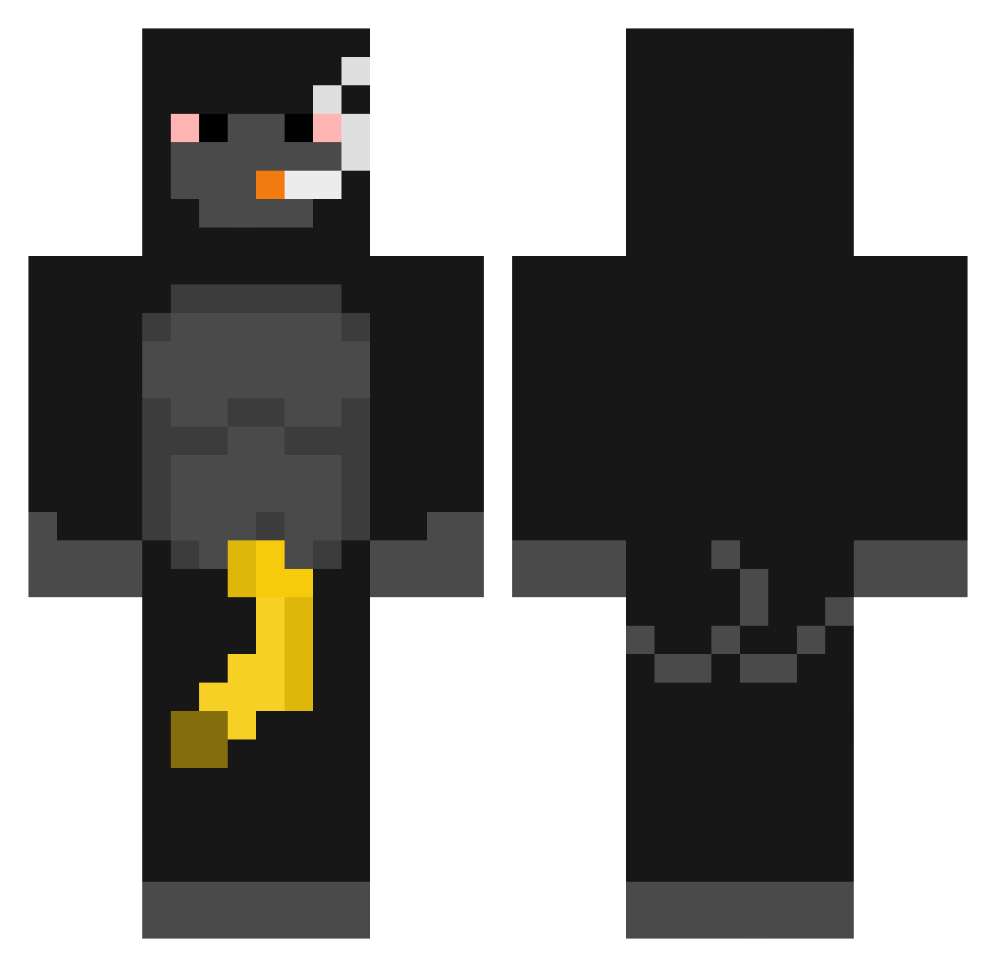 Znoke_ Minecraft skin, front and back view