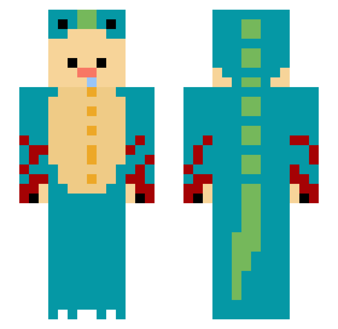 Rutin_ Minecraft skin, front and back view