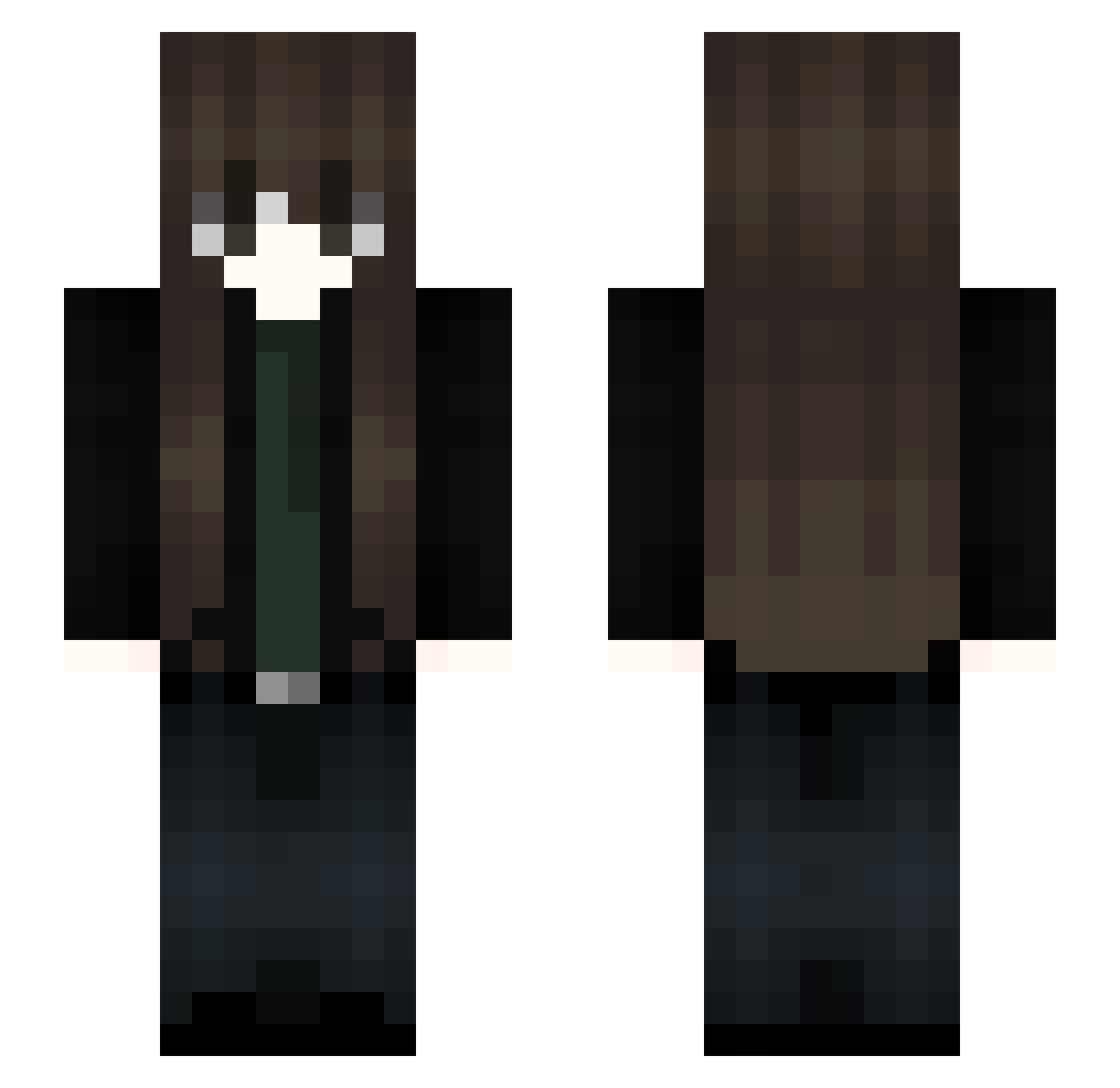 bamgy Minecraft skin, front and back view