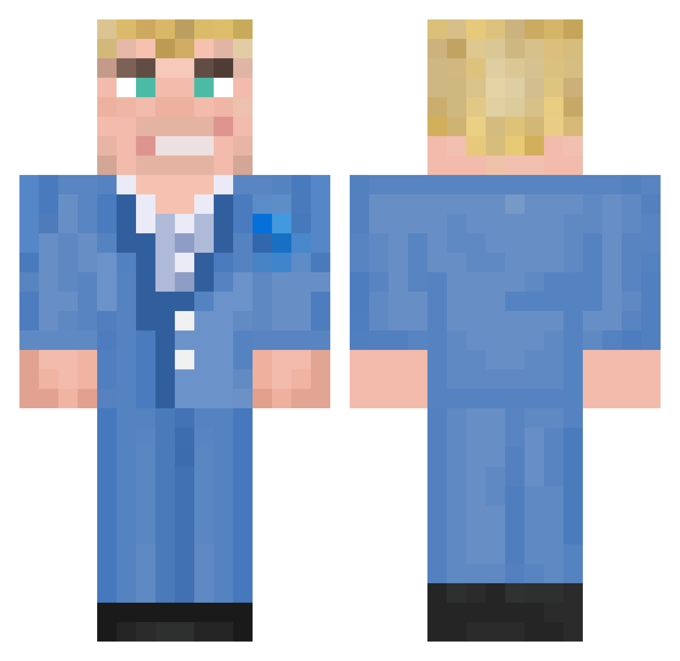 TheTandrewAte Minecraft skin, front and back view