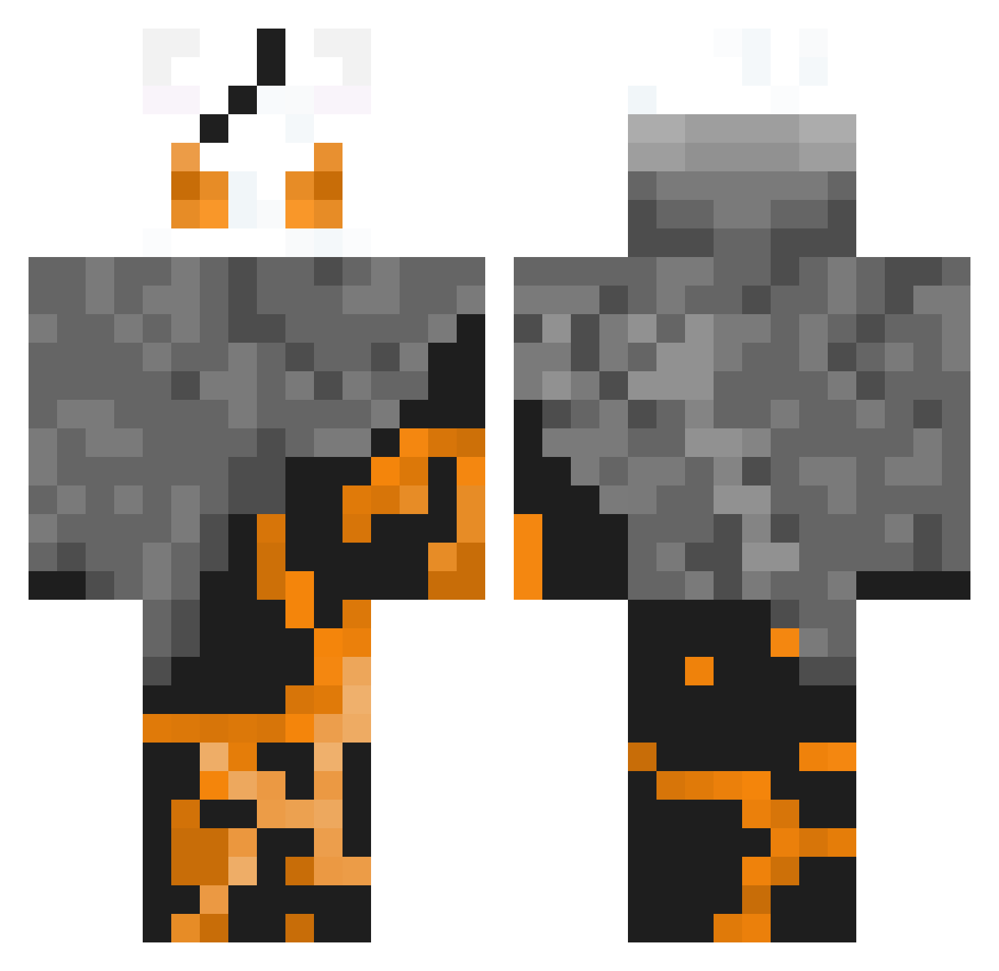 TomasBS Minecraft skin, front and back view