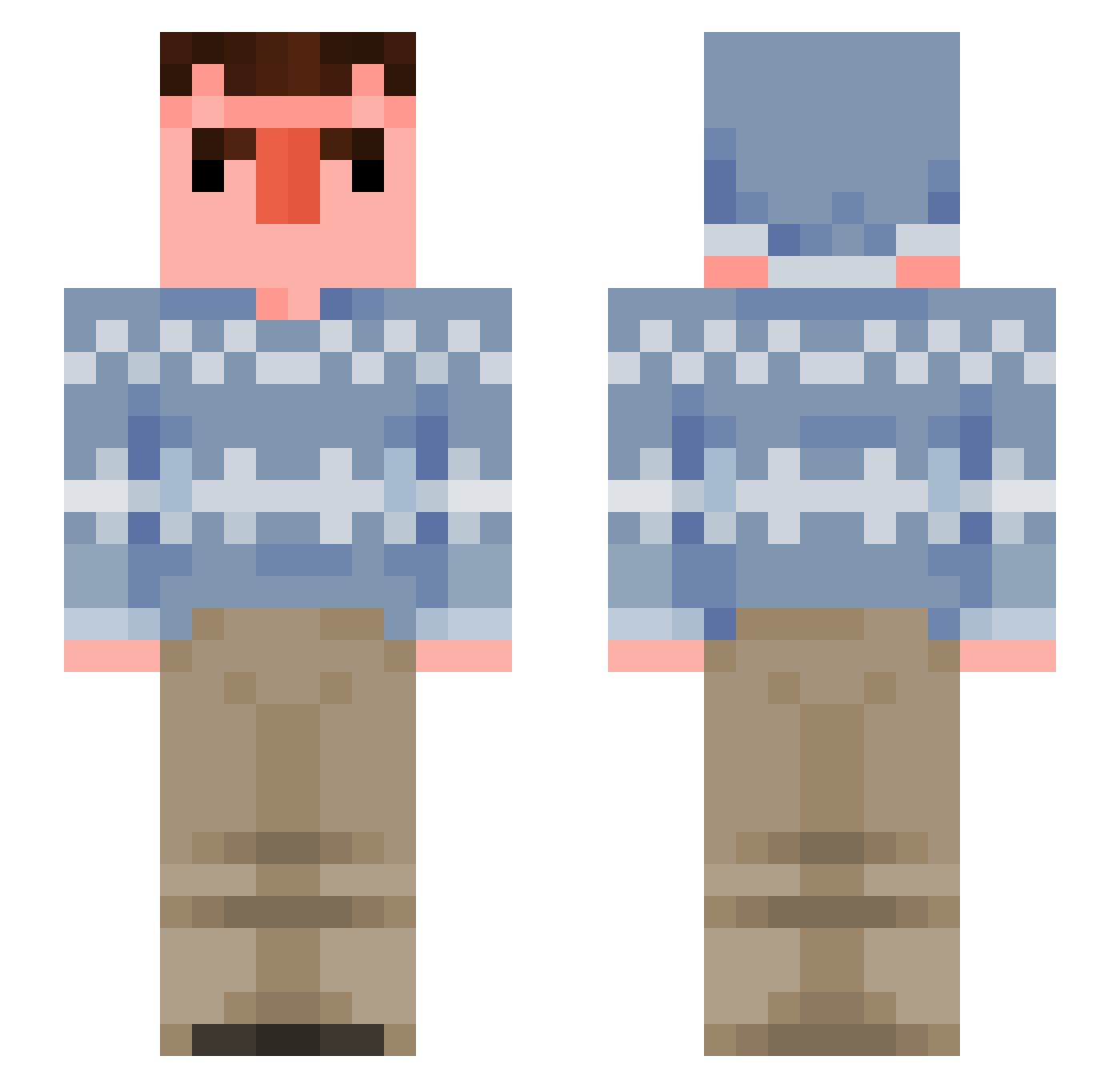 schtefannn Minecraft skin, front and back view