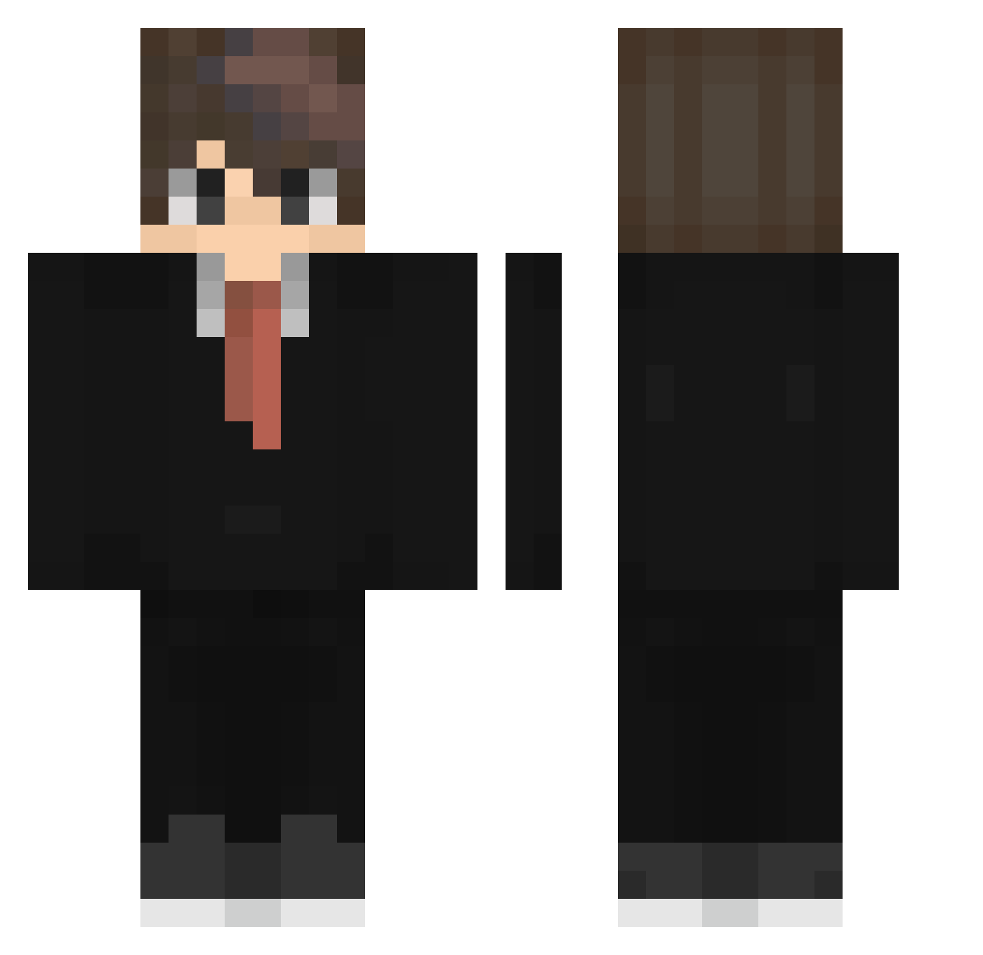 JACKS1TO Minecraft skin, front and back view