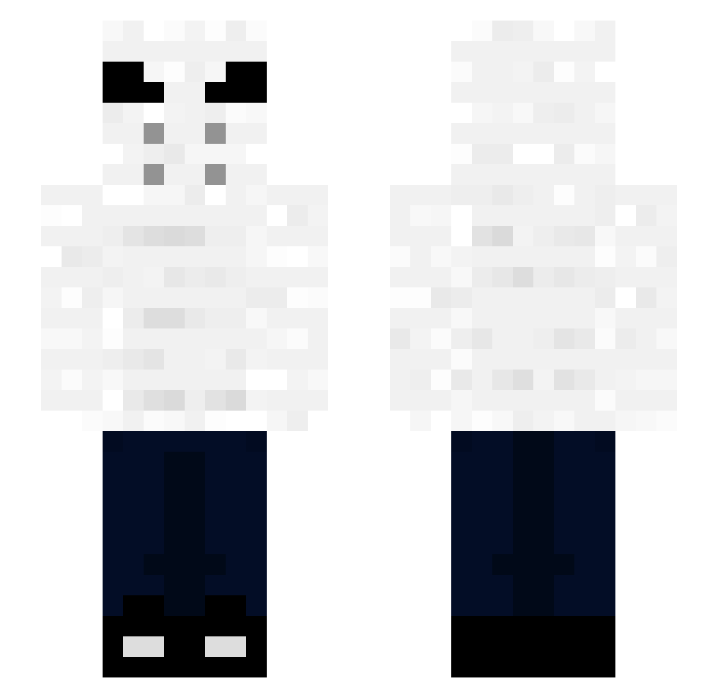 WantaSprite Minecraft skin, front and back view