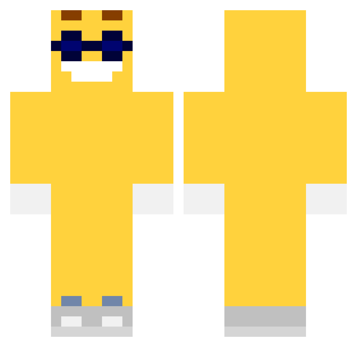 CoinGuy69 Minecraft skin, front and back view