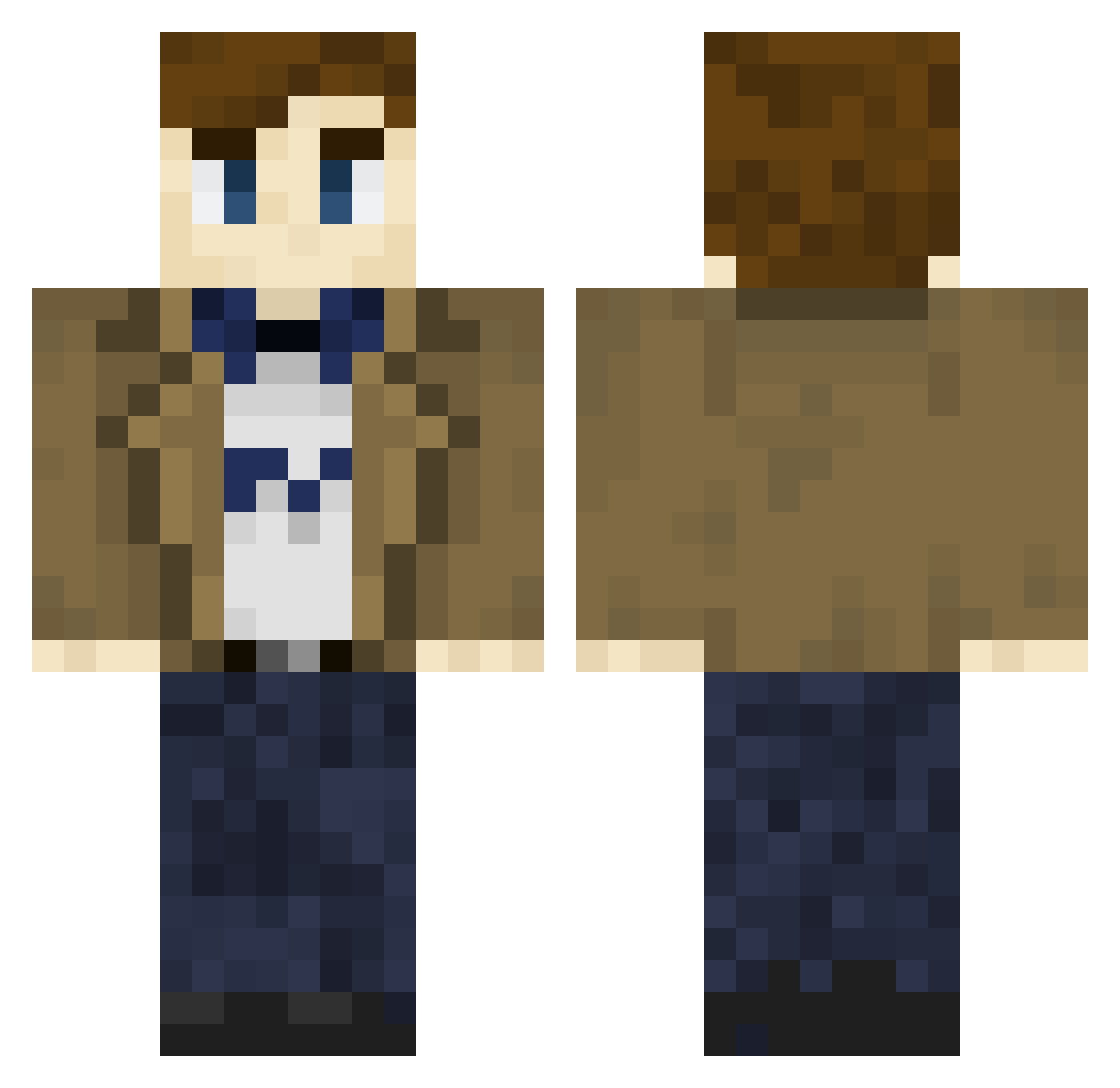 b2fil Minecraft skin, front and back view