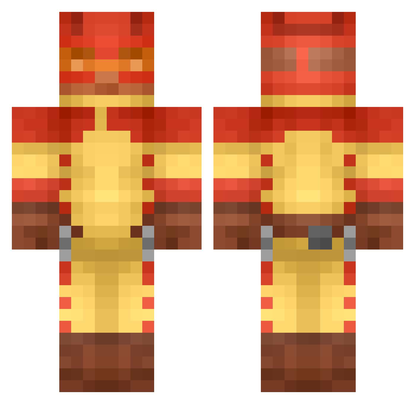 Julian9787 Minecraft skin, front and back view