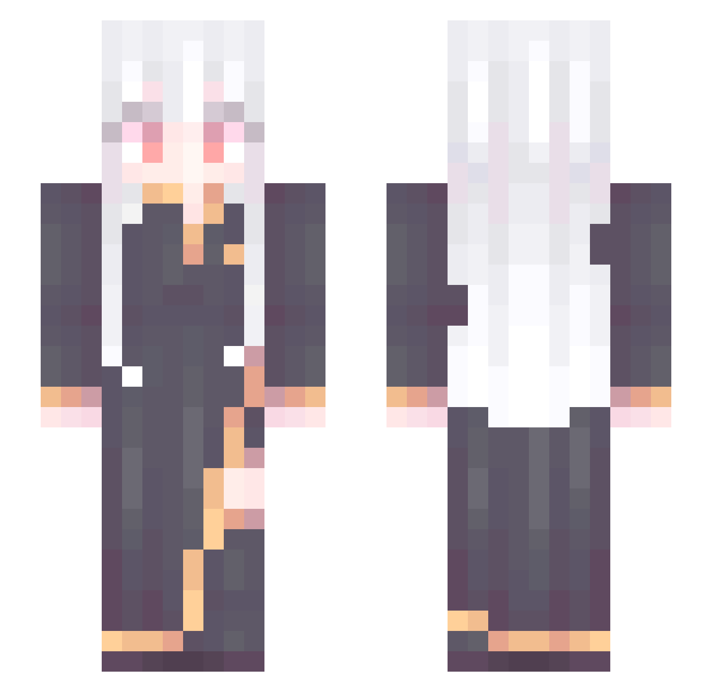 DieBallerIchHart Minecraft skin, front and back view