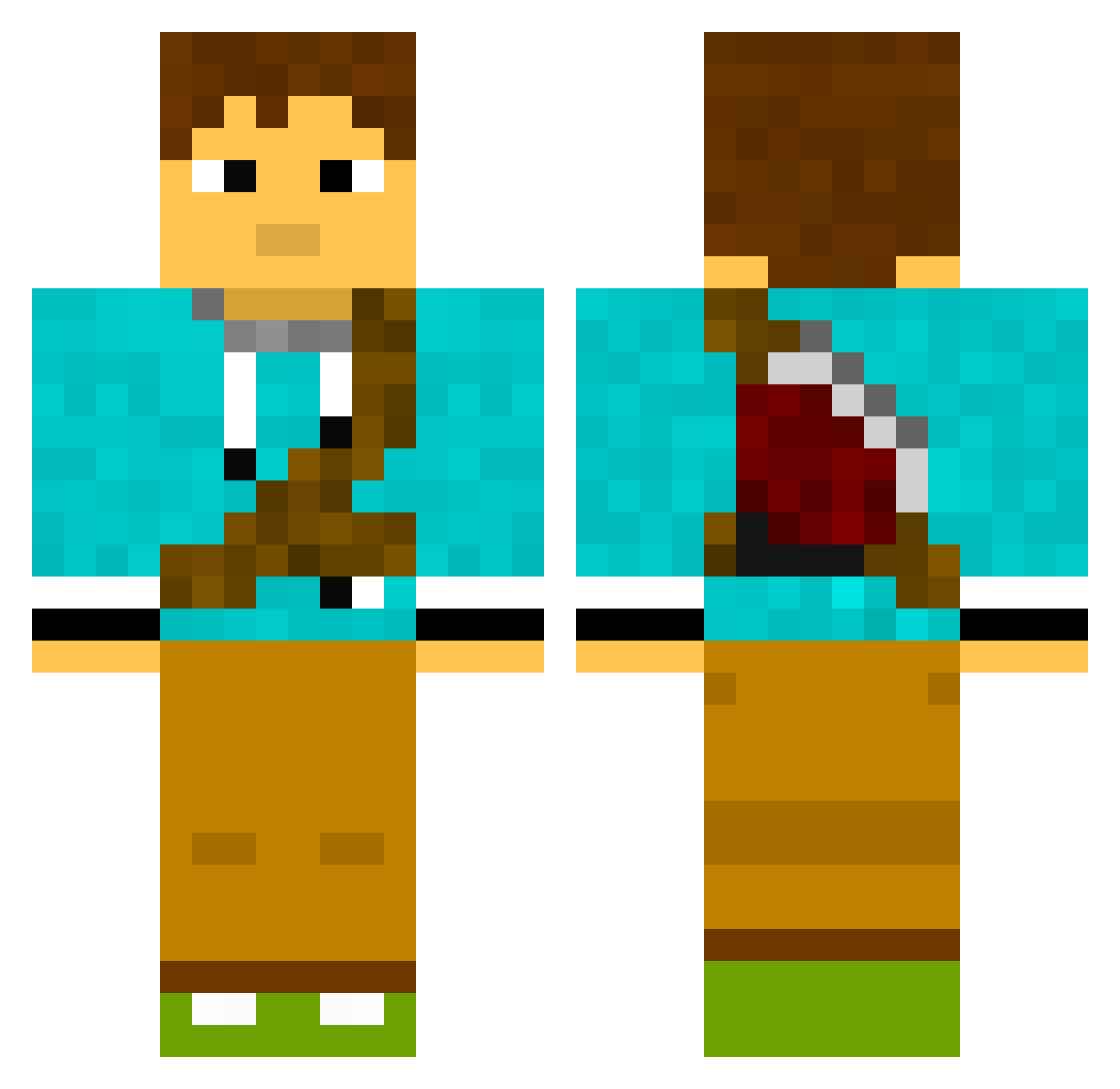 warfede Minecraft skin, front and back view