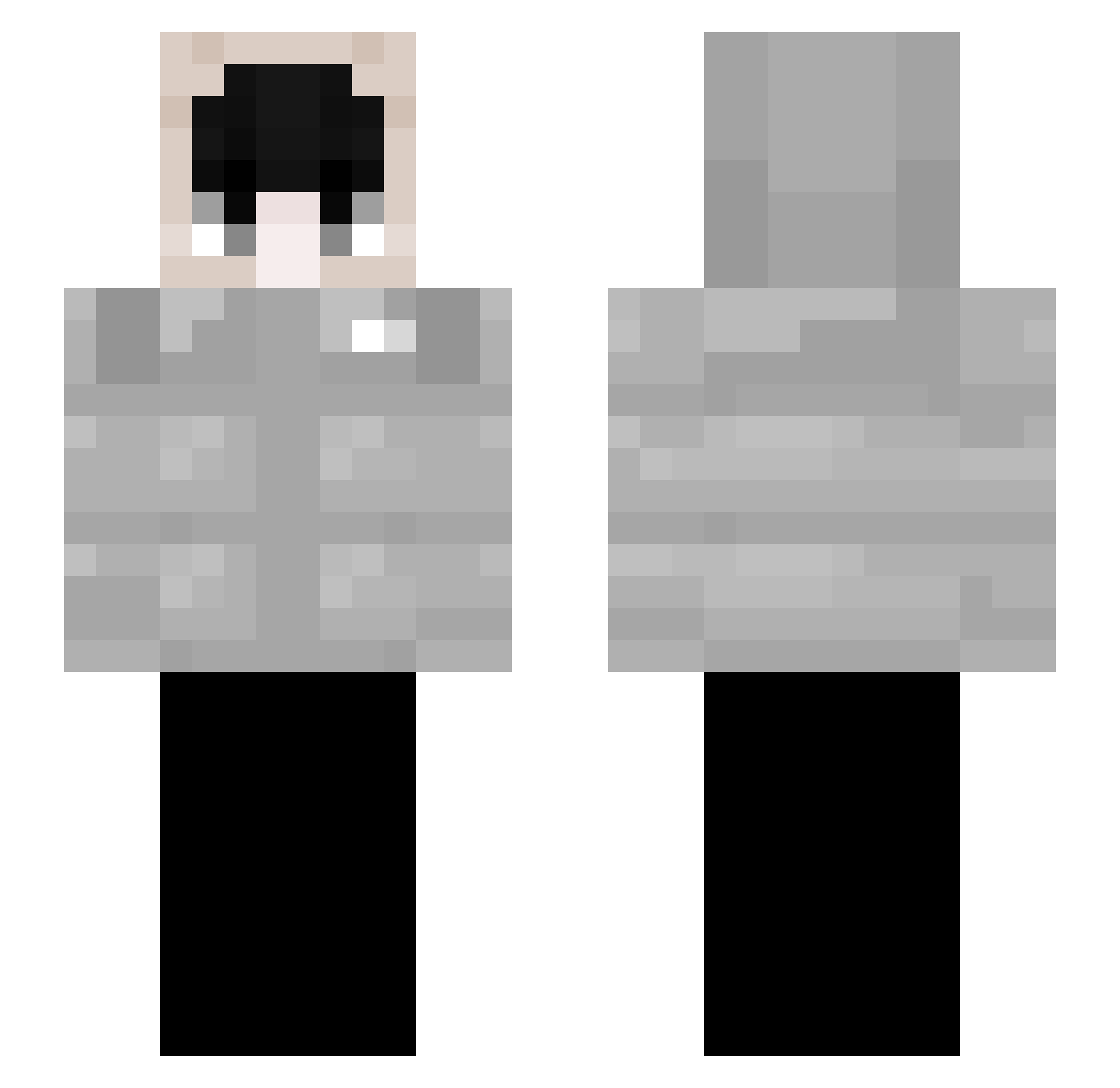 pelle_nel_chill Minecraft skin, front and back view