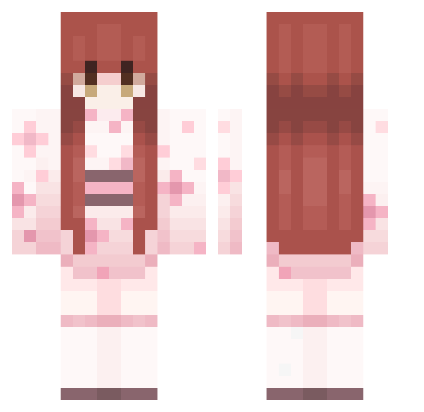 hesychasm Minecraft skin, front and back view