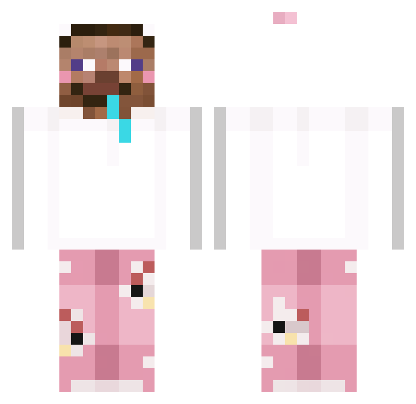 xpzockerxp Minecraft skin, front and back view