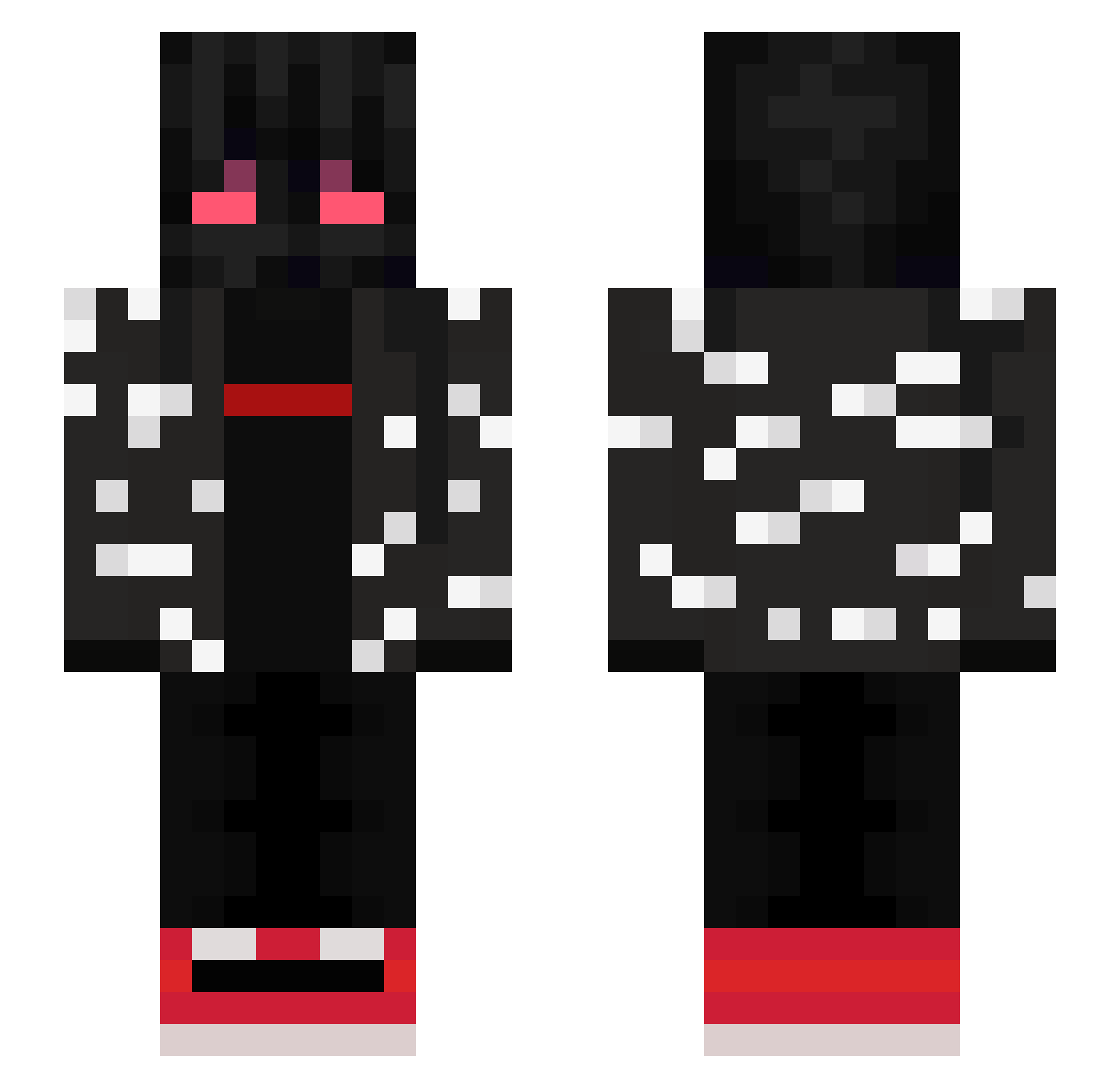 visualcomedy Minecraft skin, front and back view