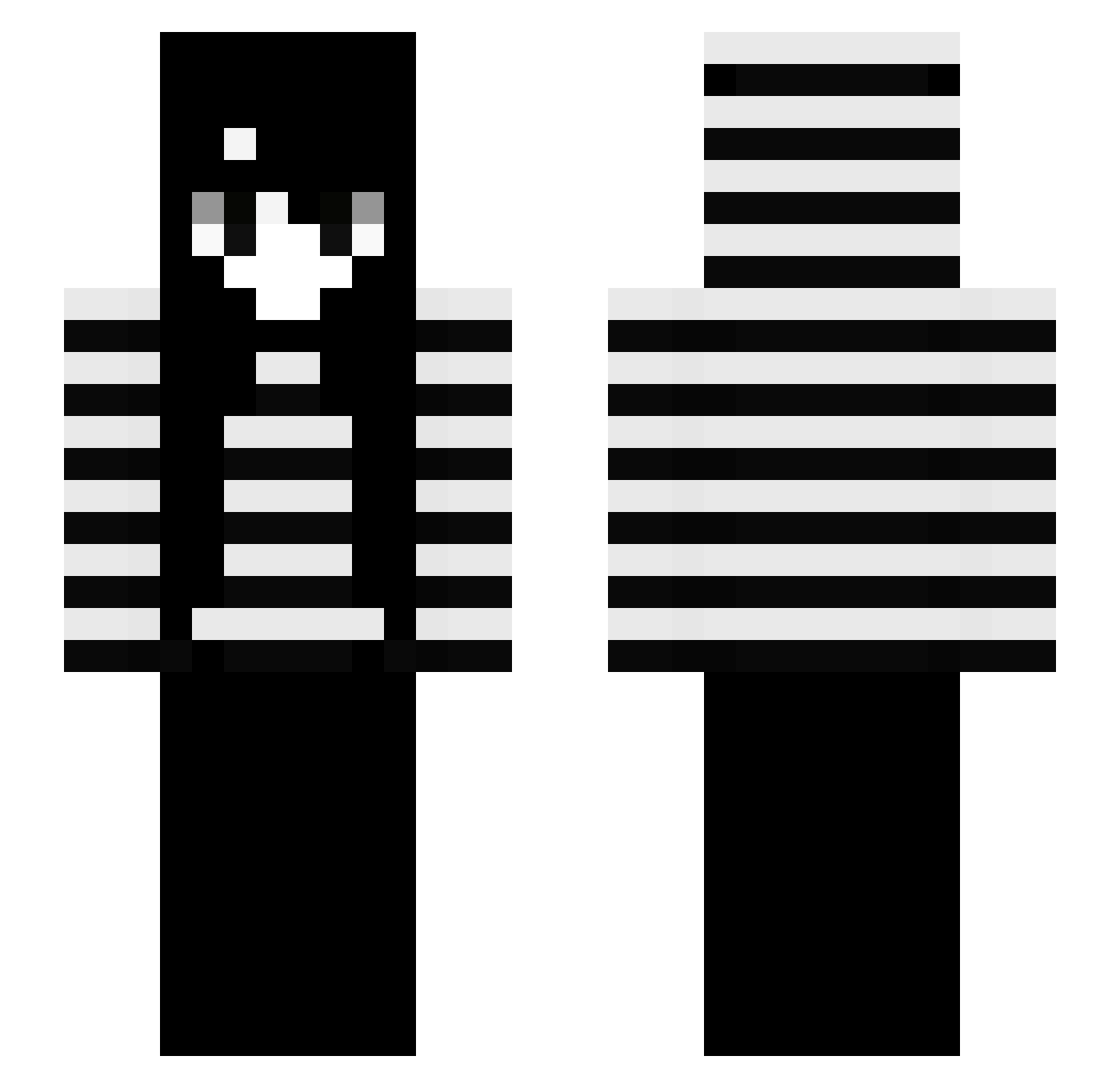 Trisaa Minecraft skin, front and back view
