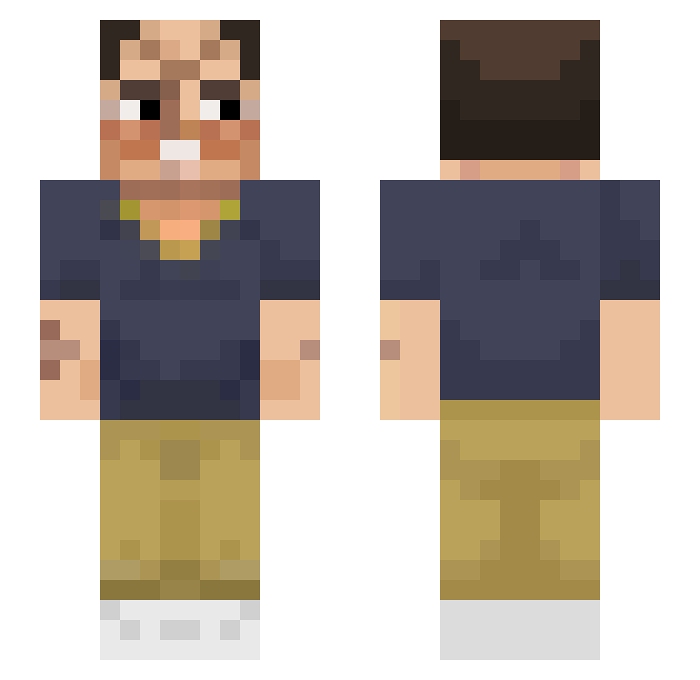 akaagustino Minecraft skin, front and back view
