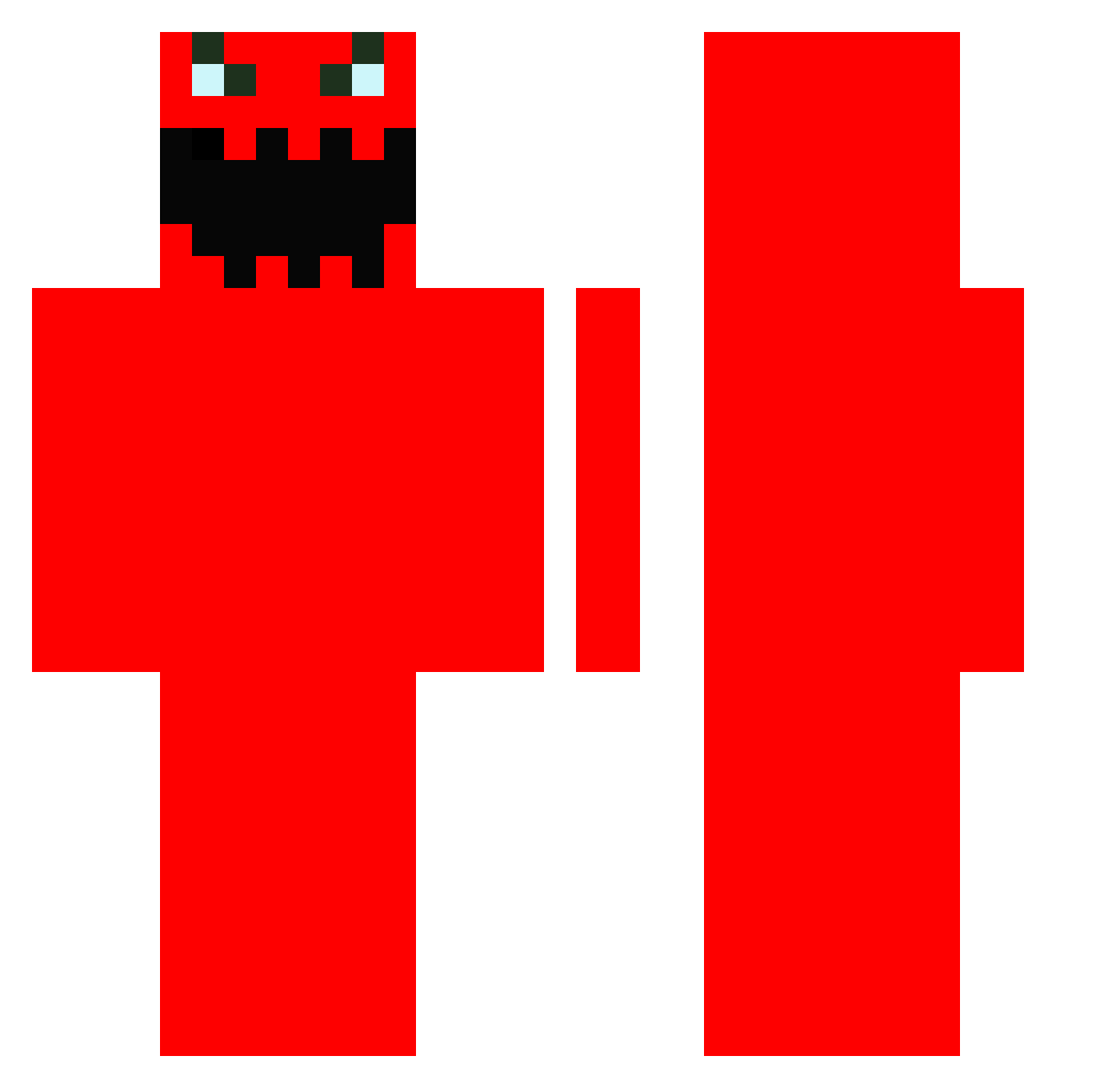 SunnyTeHe Minecraft skin, front and back view