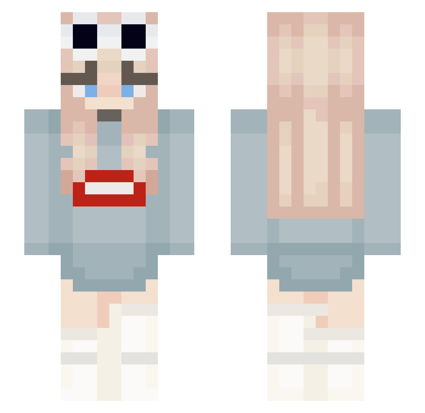PointedImp40247 Minecraft skin, front and back view