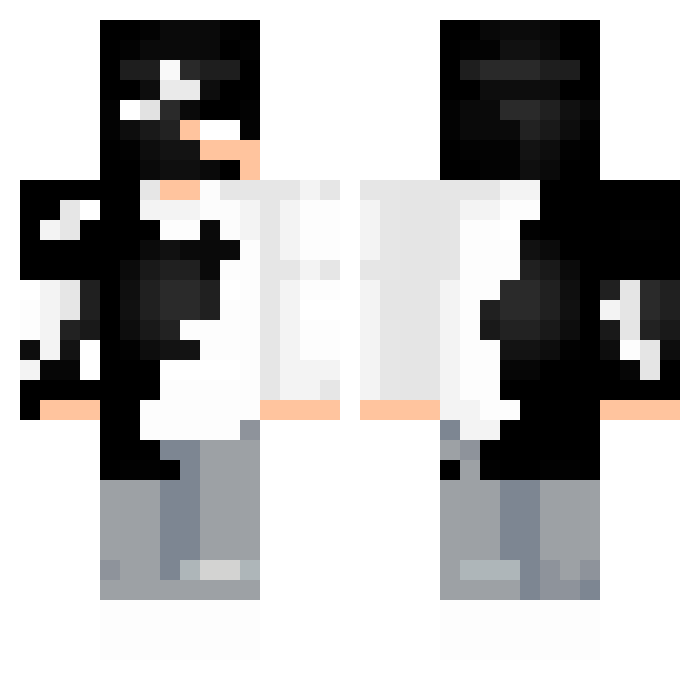 spixey Minecraft skin, front and back view
