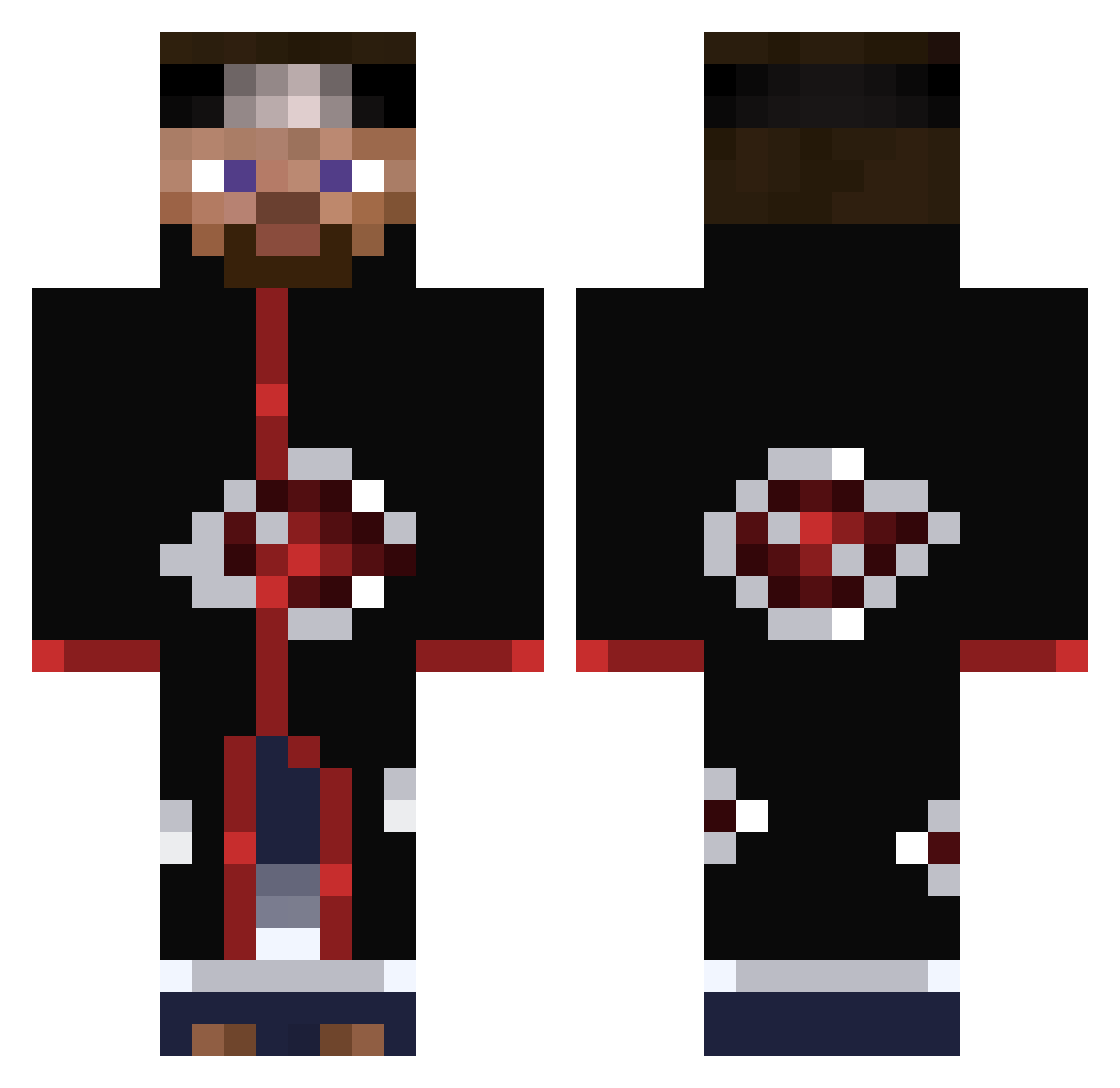 rescape2 Minecraft skin, front and back view
