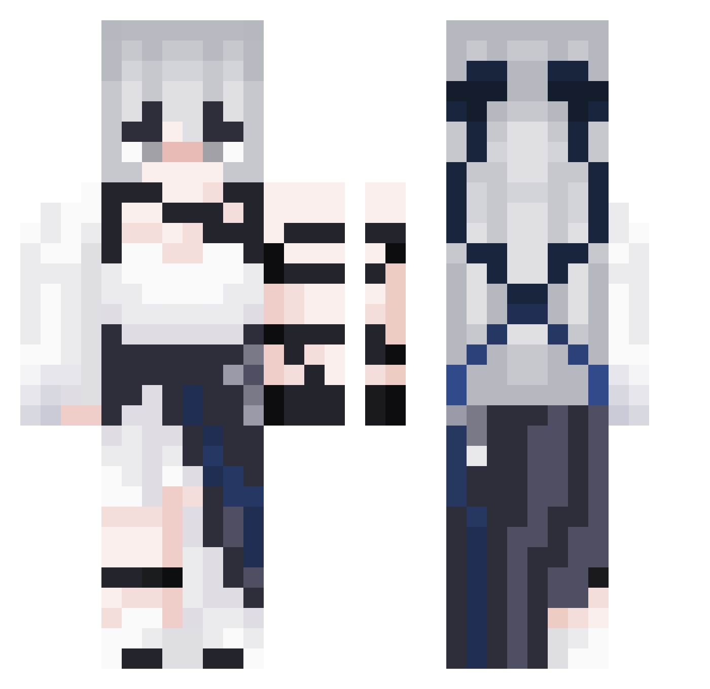 RainbowBoy1234 Minecraft skin, front and back view