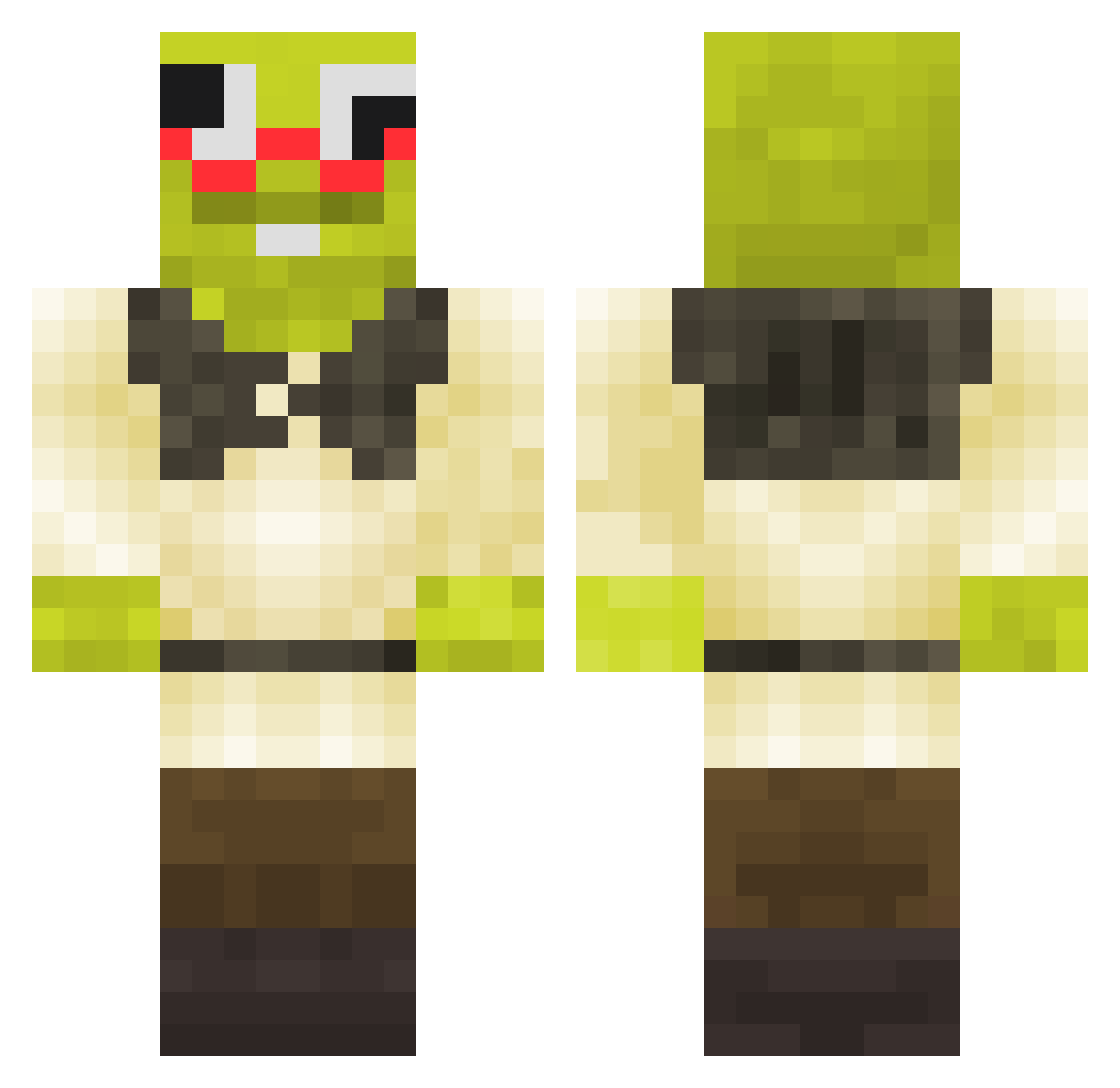 KazokAda Minecraft skin, front and back view