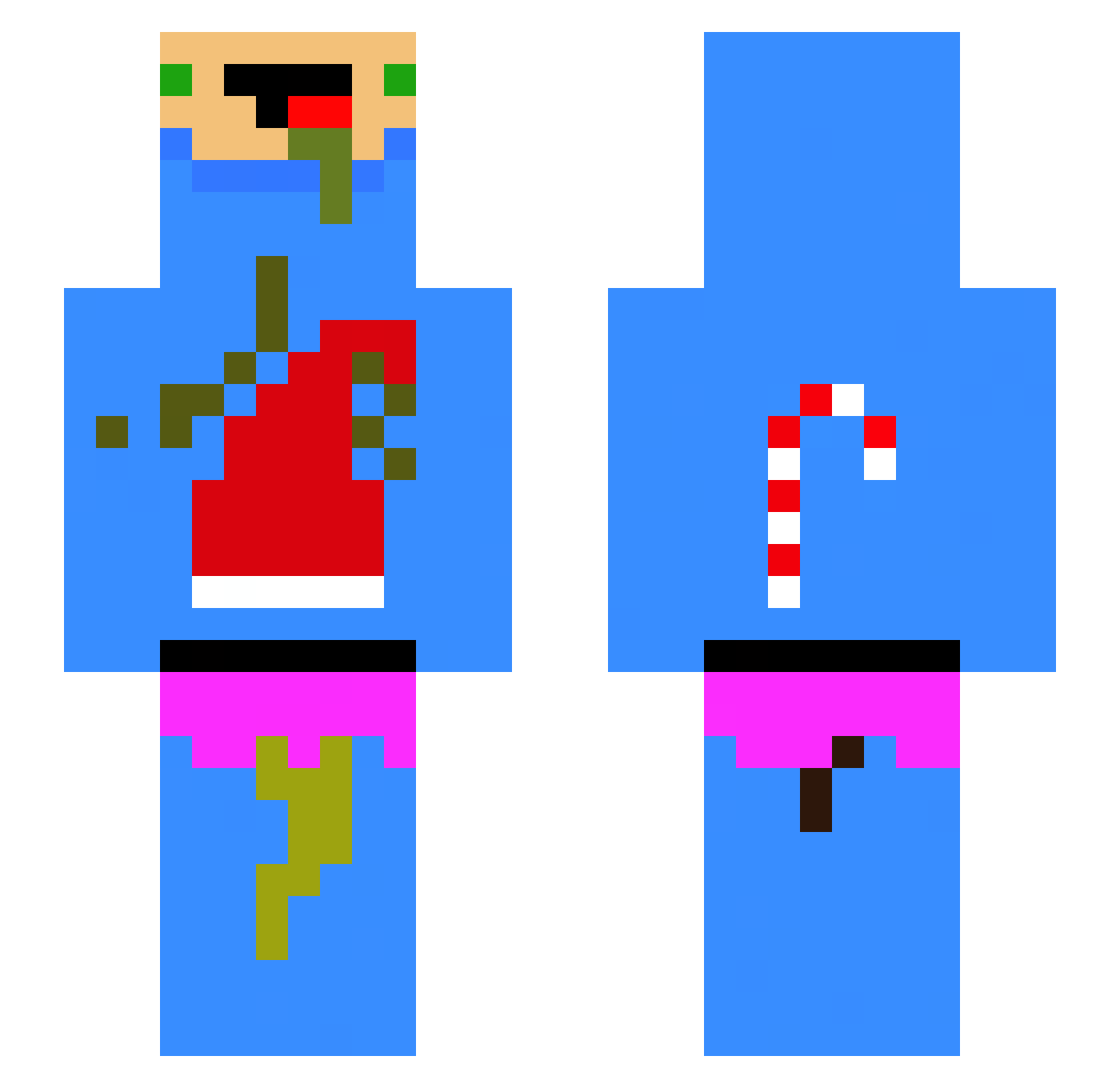 Jiton Minecraft skin, front and back view