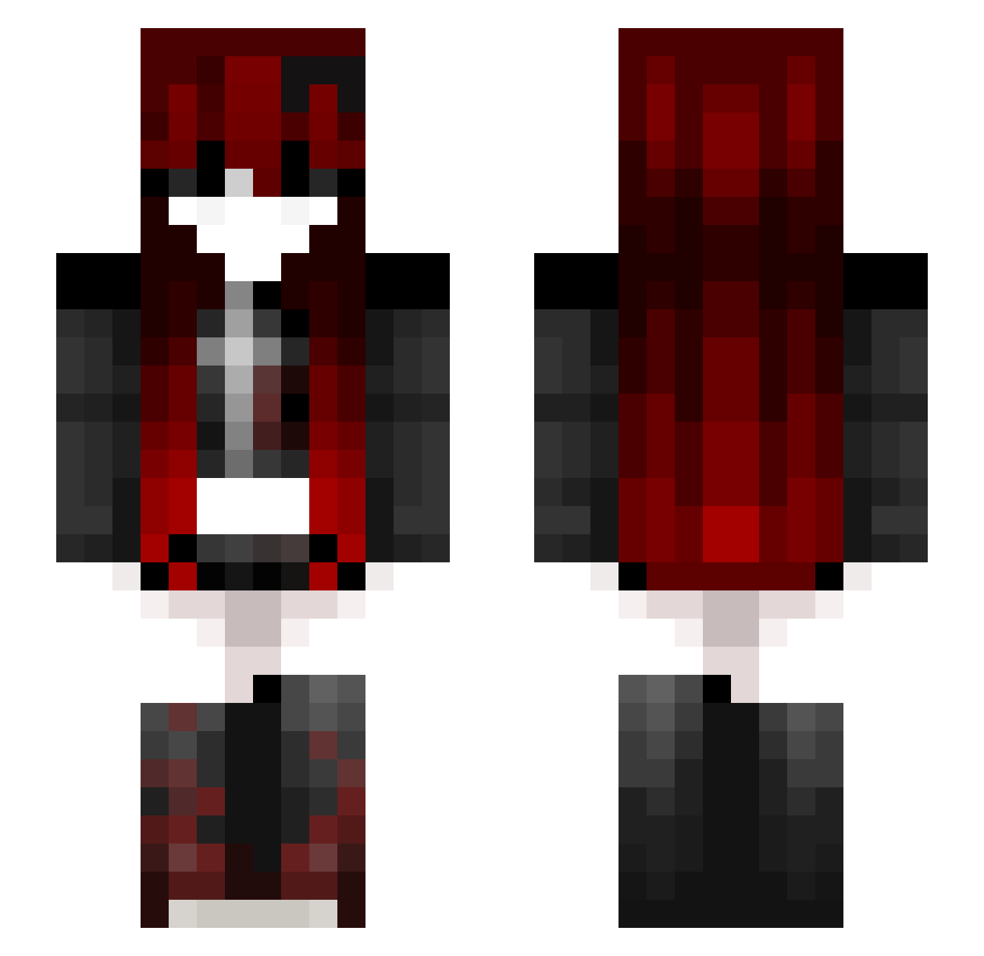 naonao_kaminsyou Minecraft skin, front and back view
