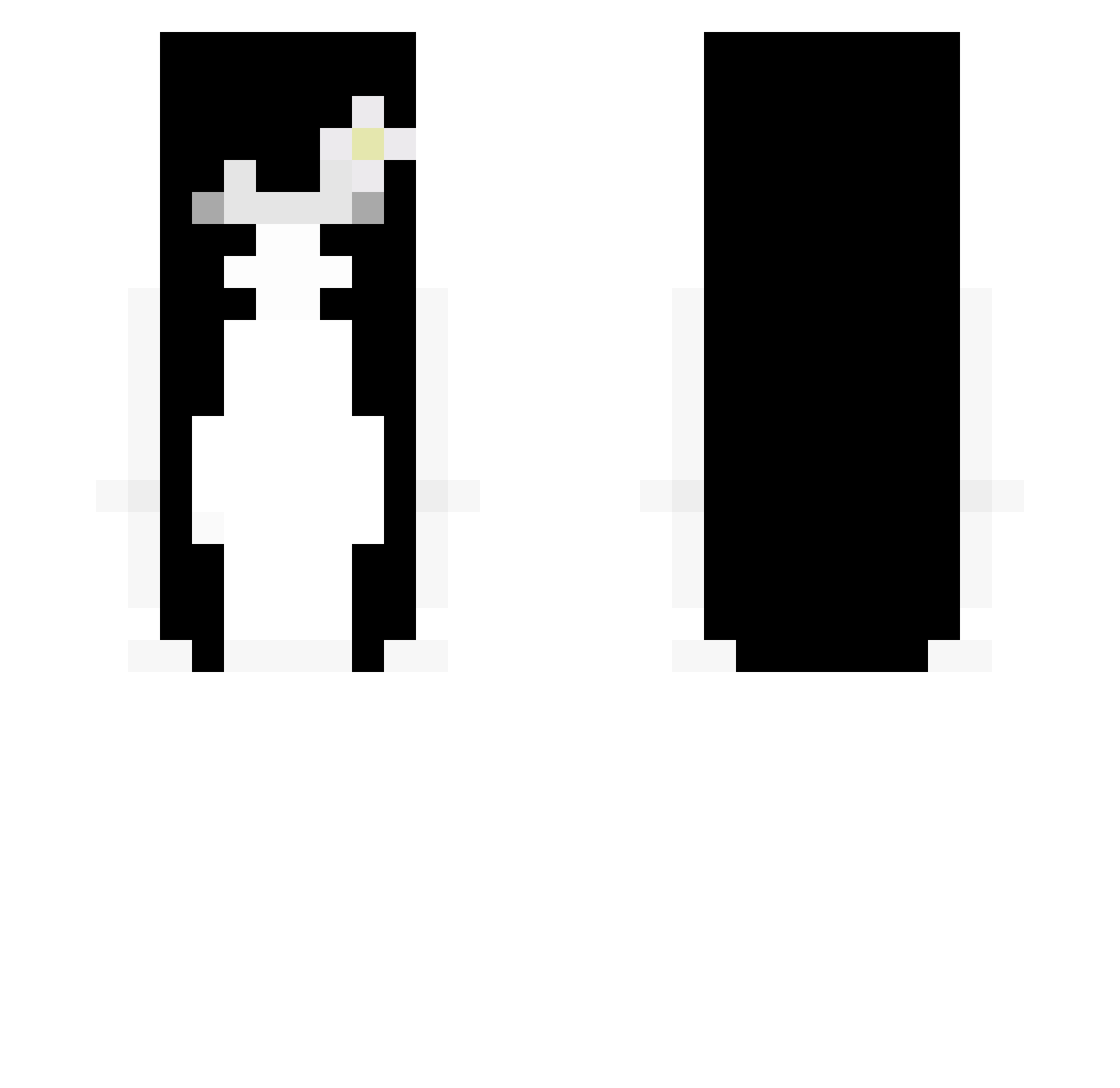 Exotizzo Minecraft skin, front and back view