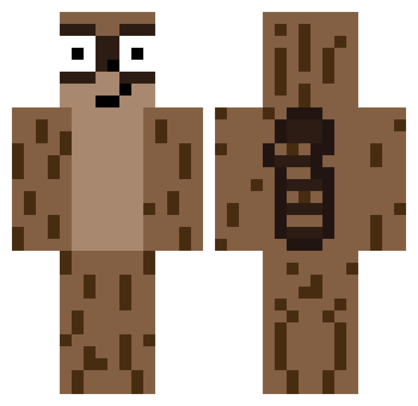 umwhaat Minecraft skin, front and back view