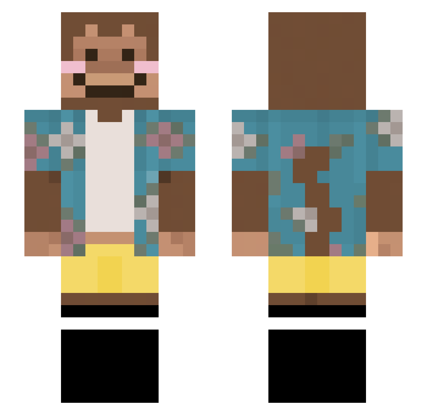 StAnkFinGr Minecraft skin, front and back view