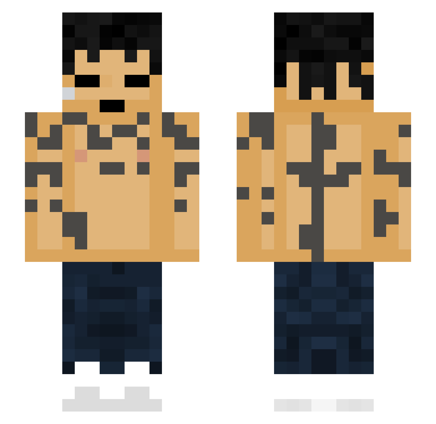 offtheWock Minecraft skin, front and back view