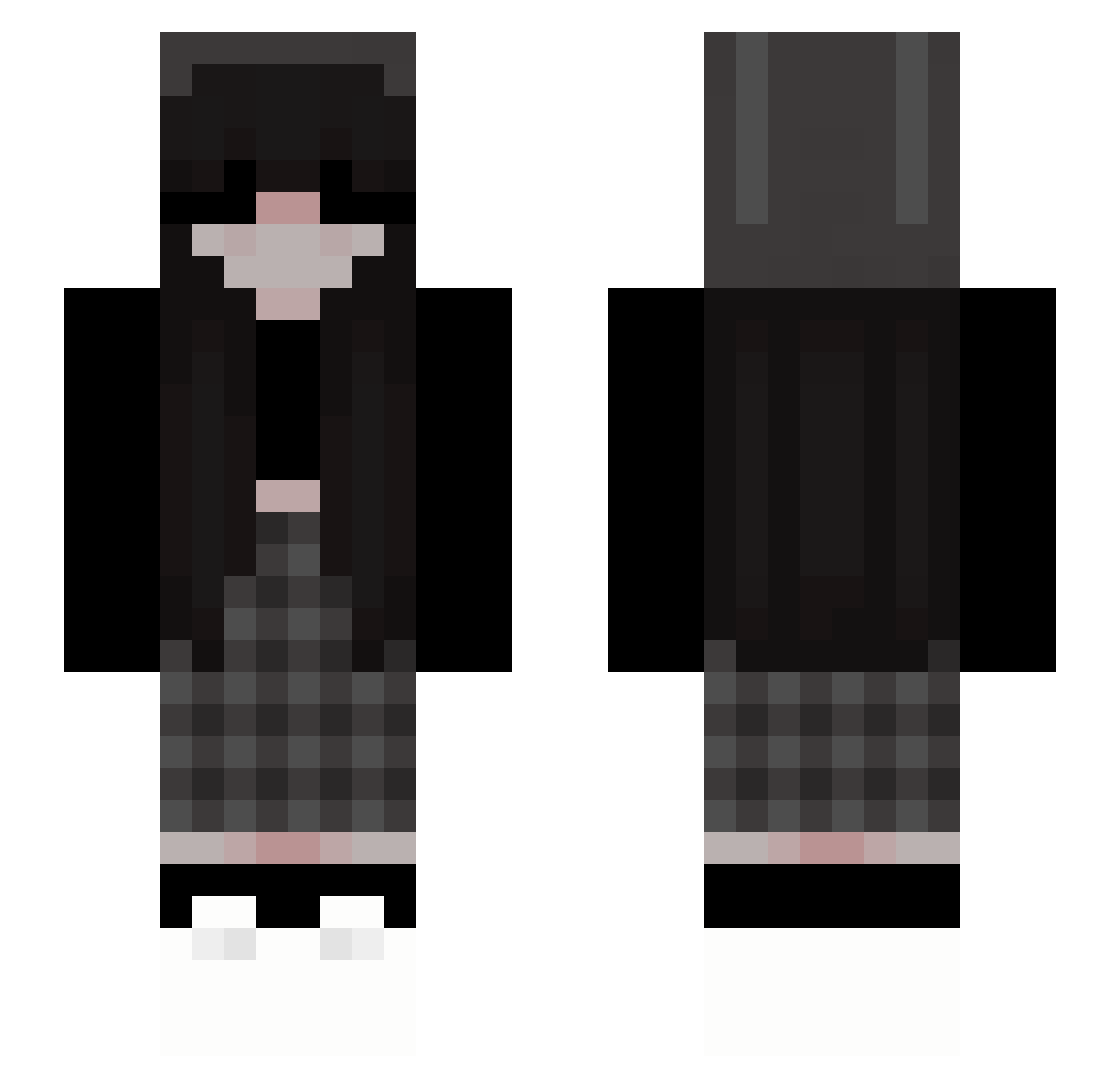 seimaaa Minecraft skin, front and back view