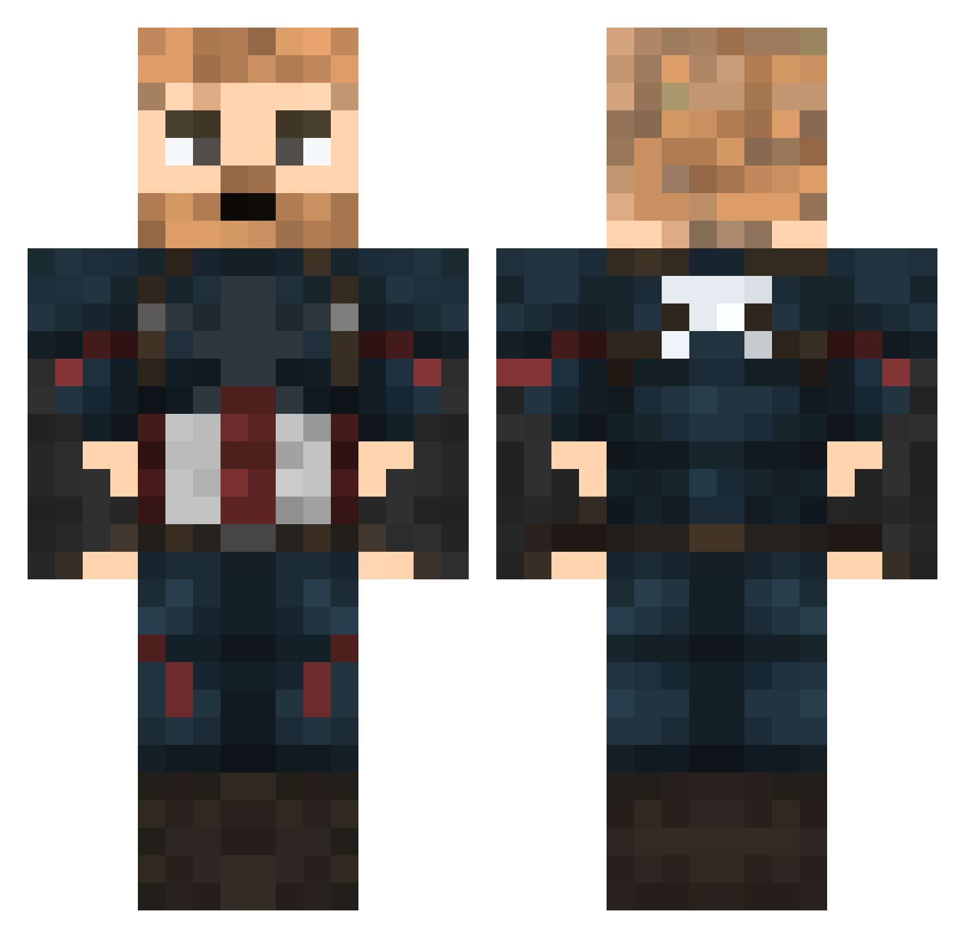 CourtneySmith Minecraft skin, front and back view
