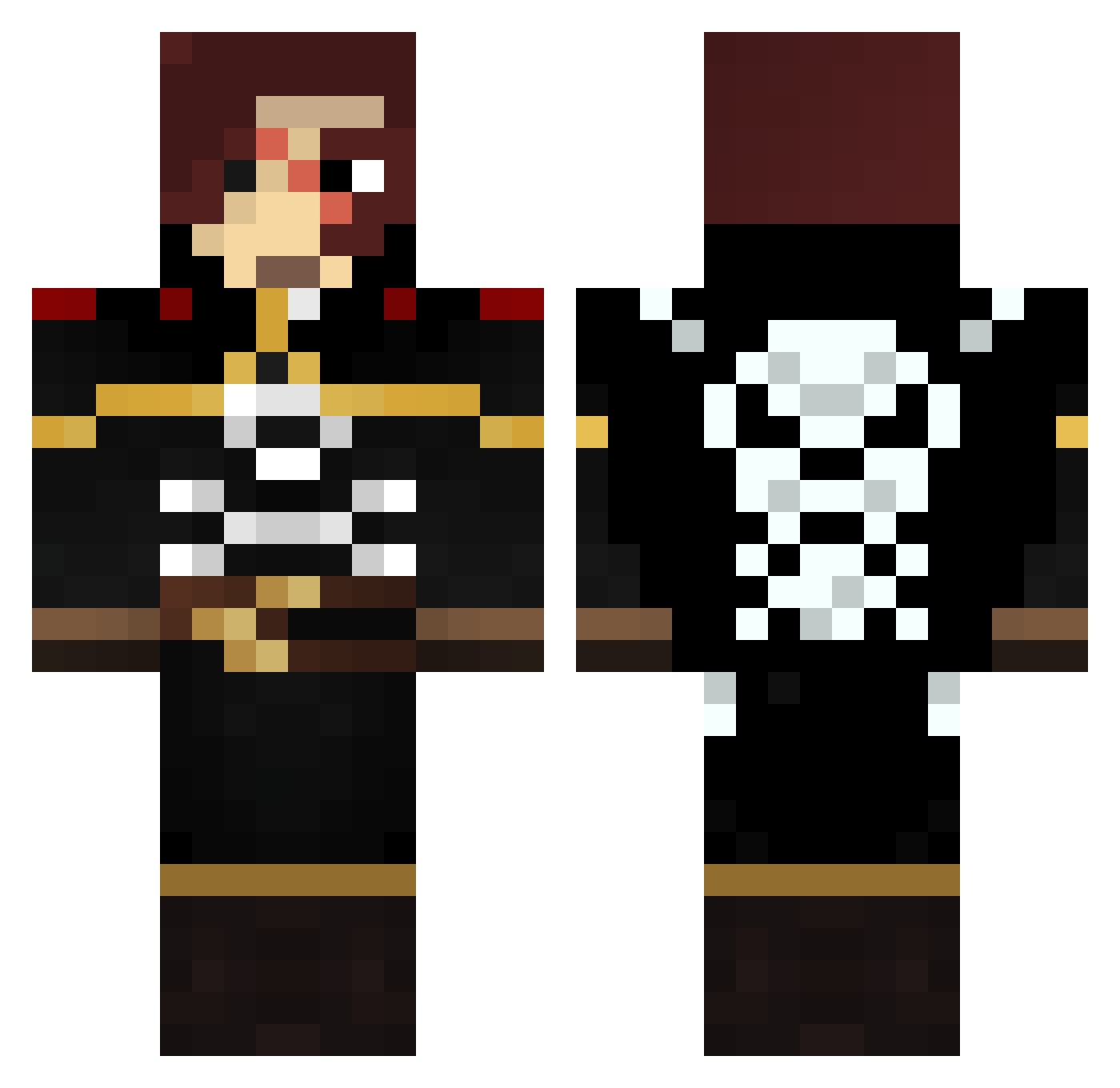Trol3 Minecraft skin, front and back view