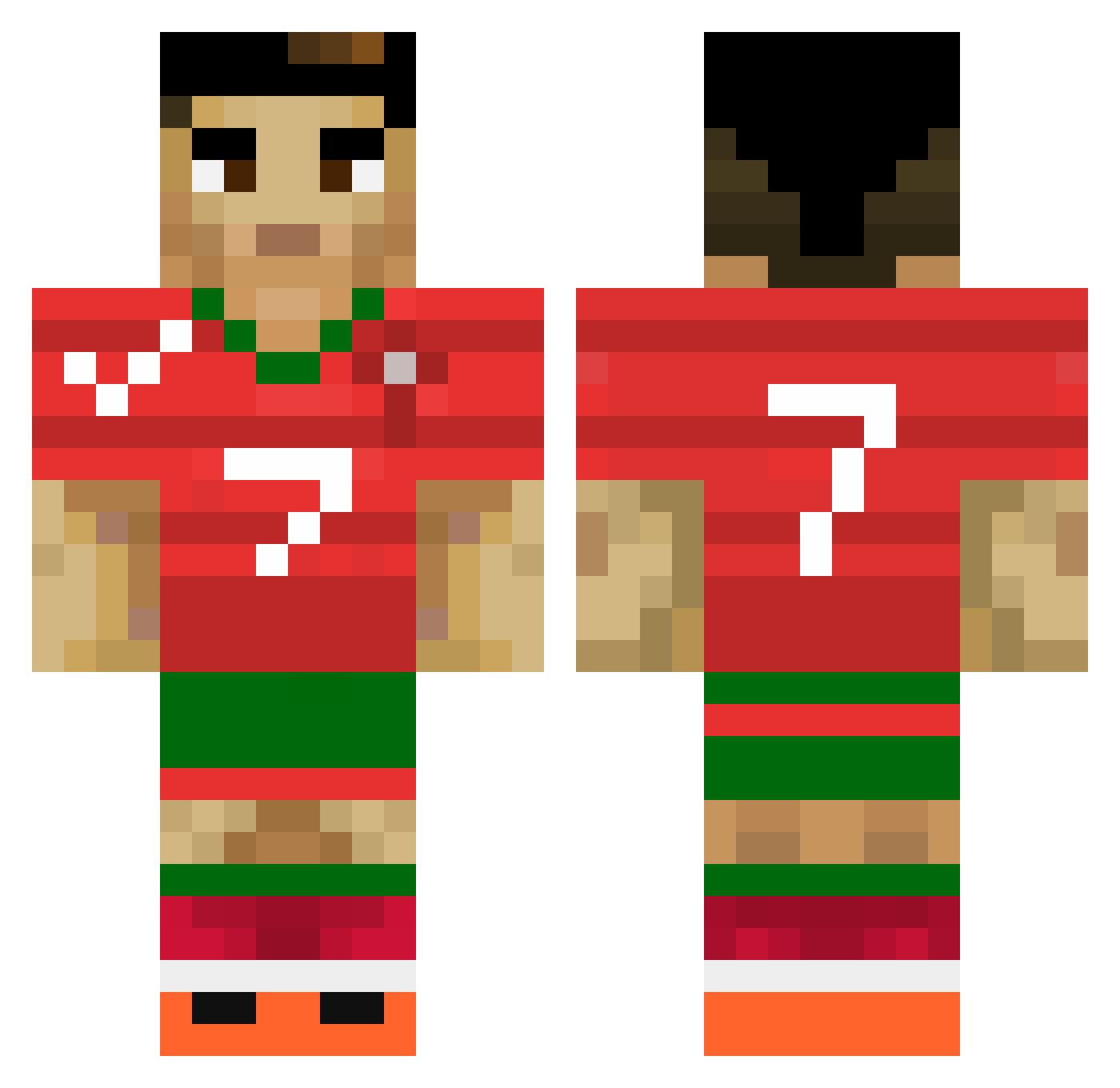 Isaqueteeeee Minecraft skin, front and back view