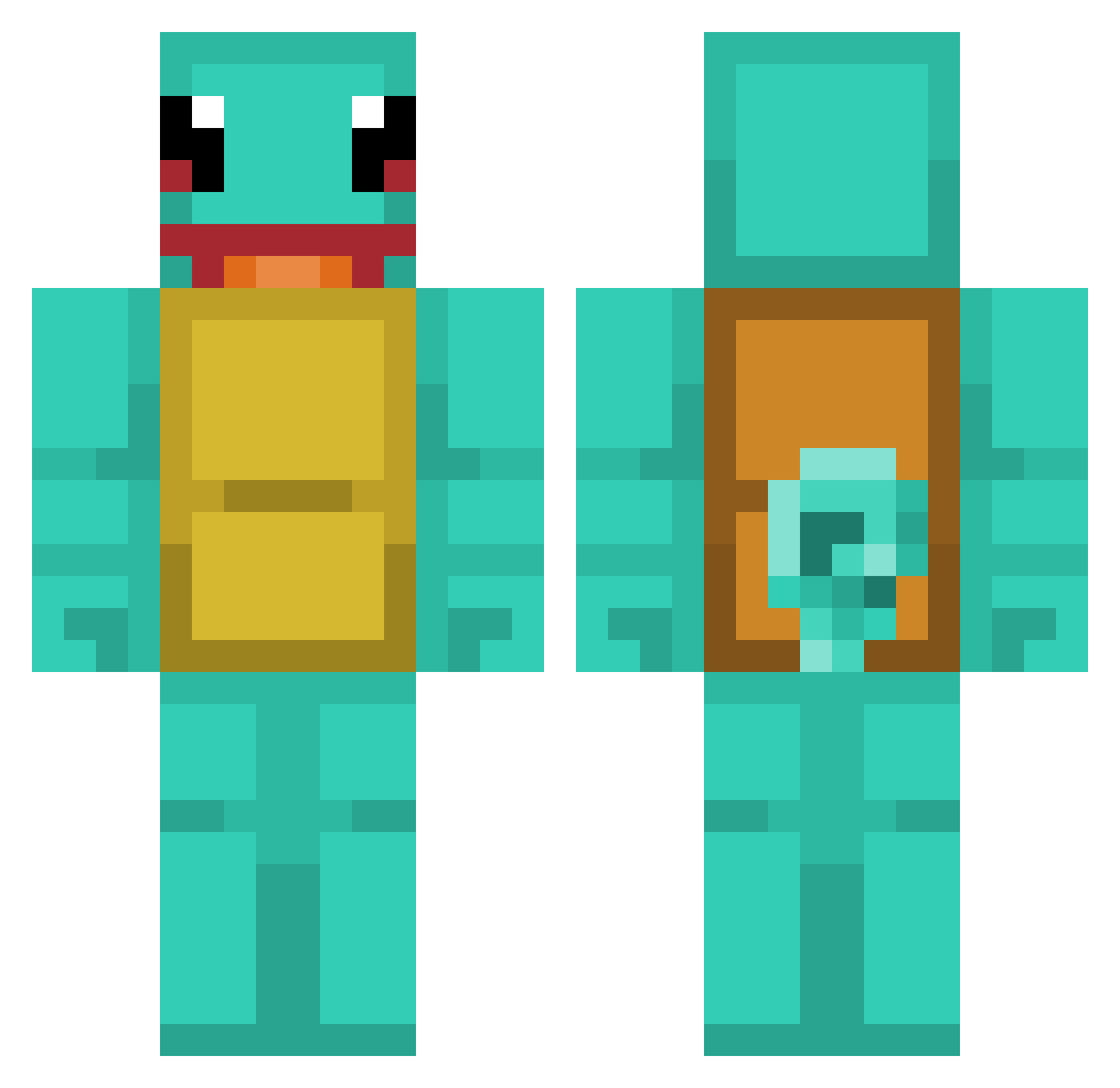 5pointz Minecraft skin, front and back view