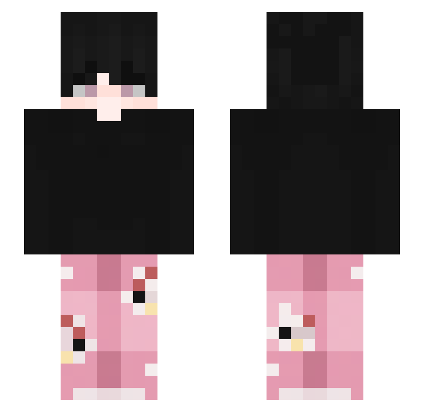 themanwithbrain Minecraft skin, front and back view