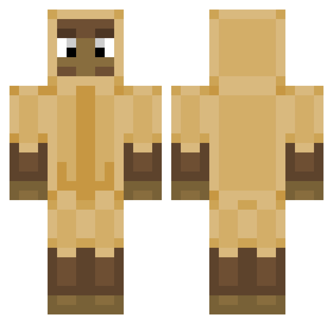 Nate751000 Minecraft skin, front and back view