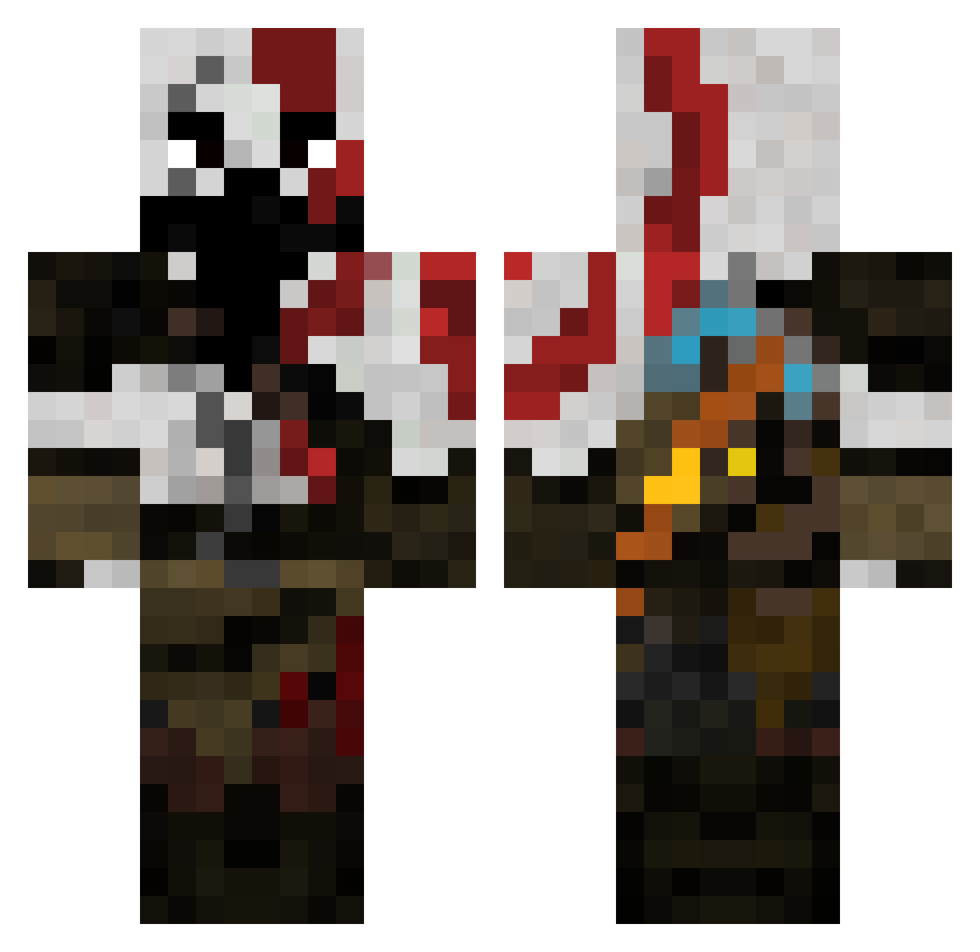 gustavo3 Minecraft skin, front and back view