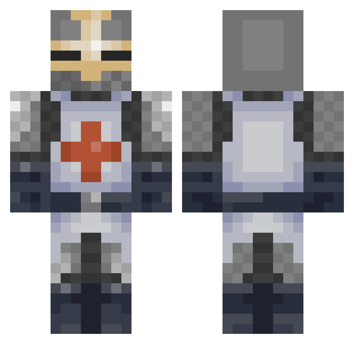 UnitZer00 Minecraft skin, front and back view