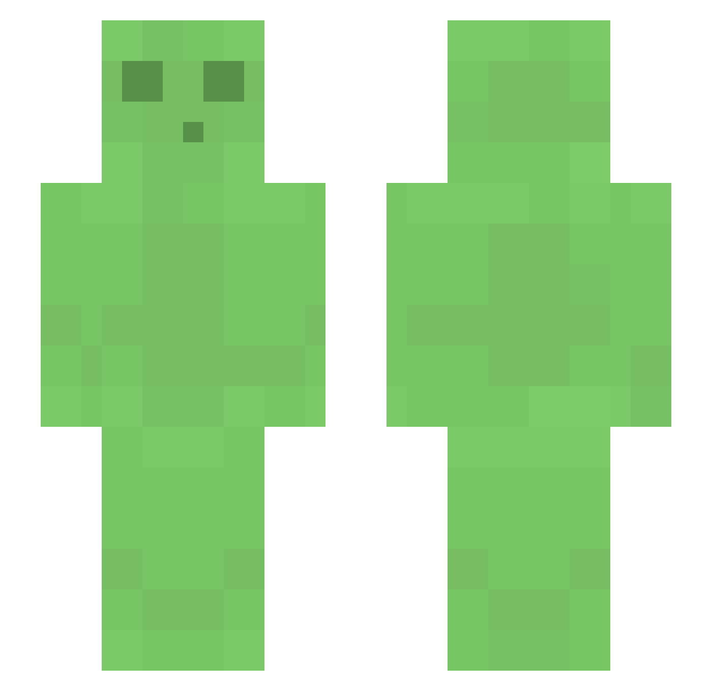 Sir_slimer Minecraft skin, front and back view