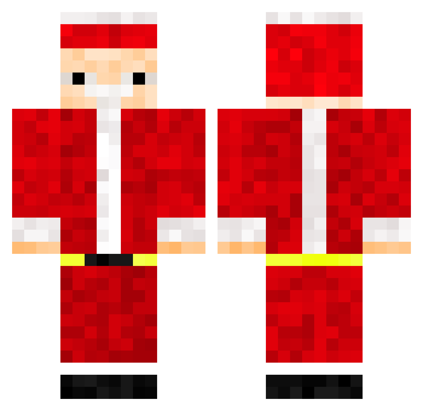 Blukae Minecraft skin, front and back view