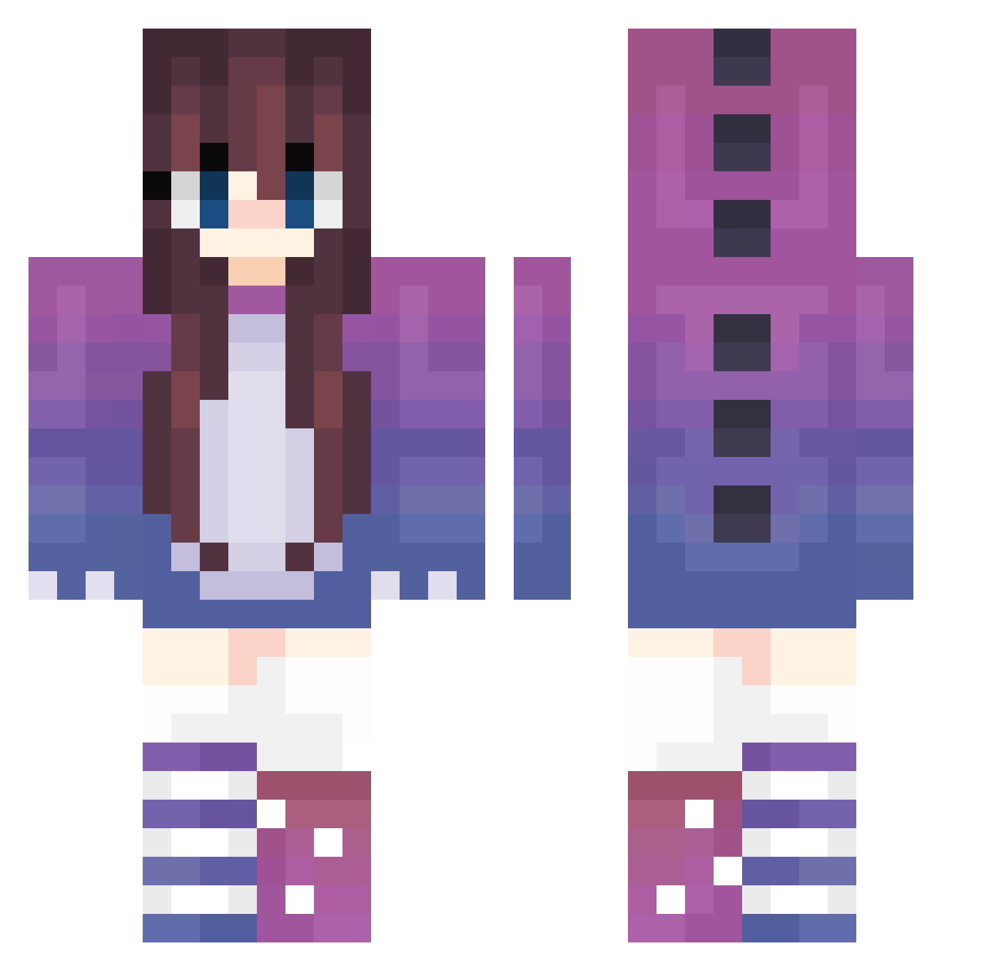 oskaroso Minecraft skin, front and back view
