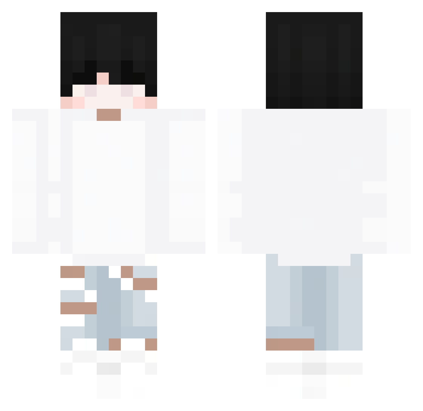 SnayZx_ Minecraft skin, front and back view